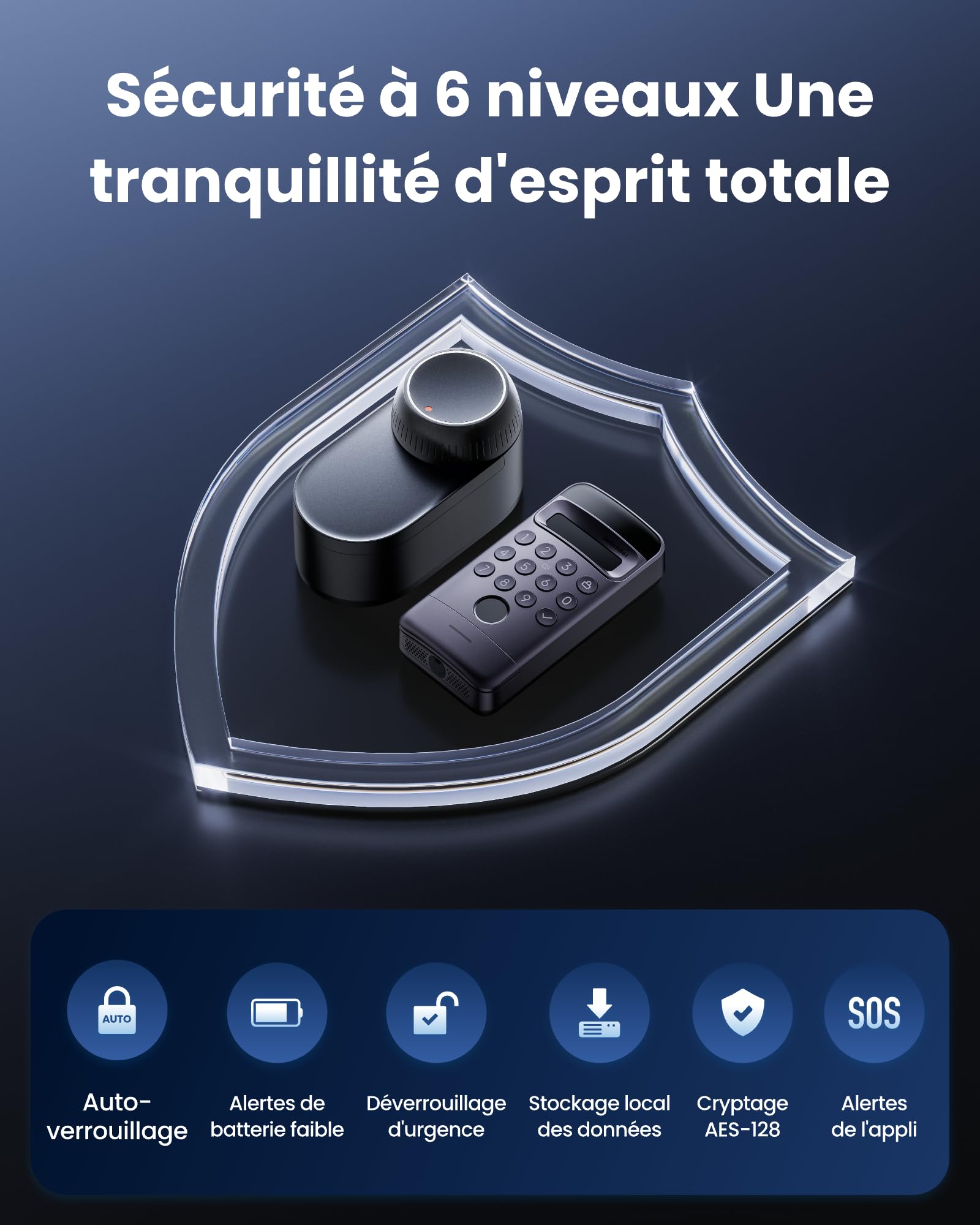 SwitchBot Serrure Ultra connectée WiFi avec Keypad Vision Pro, reconnaissance faciale 3D & veines de la paume, déverrouillage sans contact, compatible cylindre européen, Matter, Alexa, Google, IFTTT
