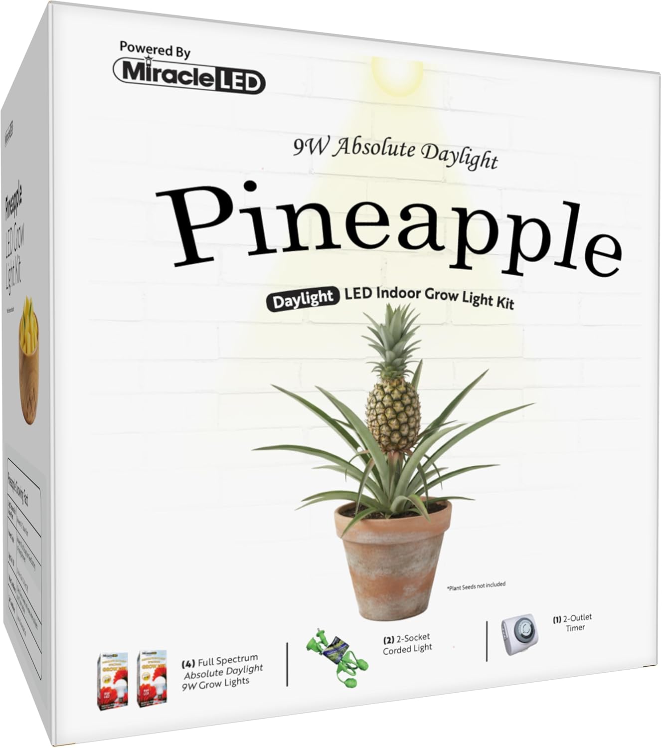Miracle LED Pineapple Starter Grow Light Kit 2-Socket Full Spectrum (2- Pack)