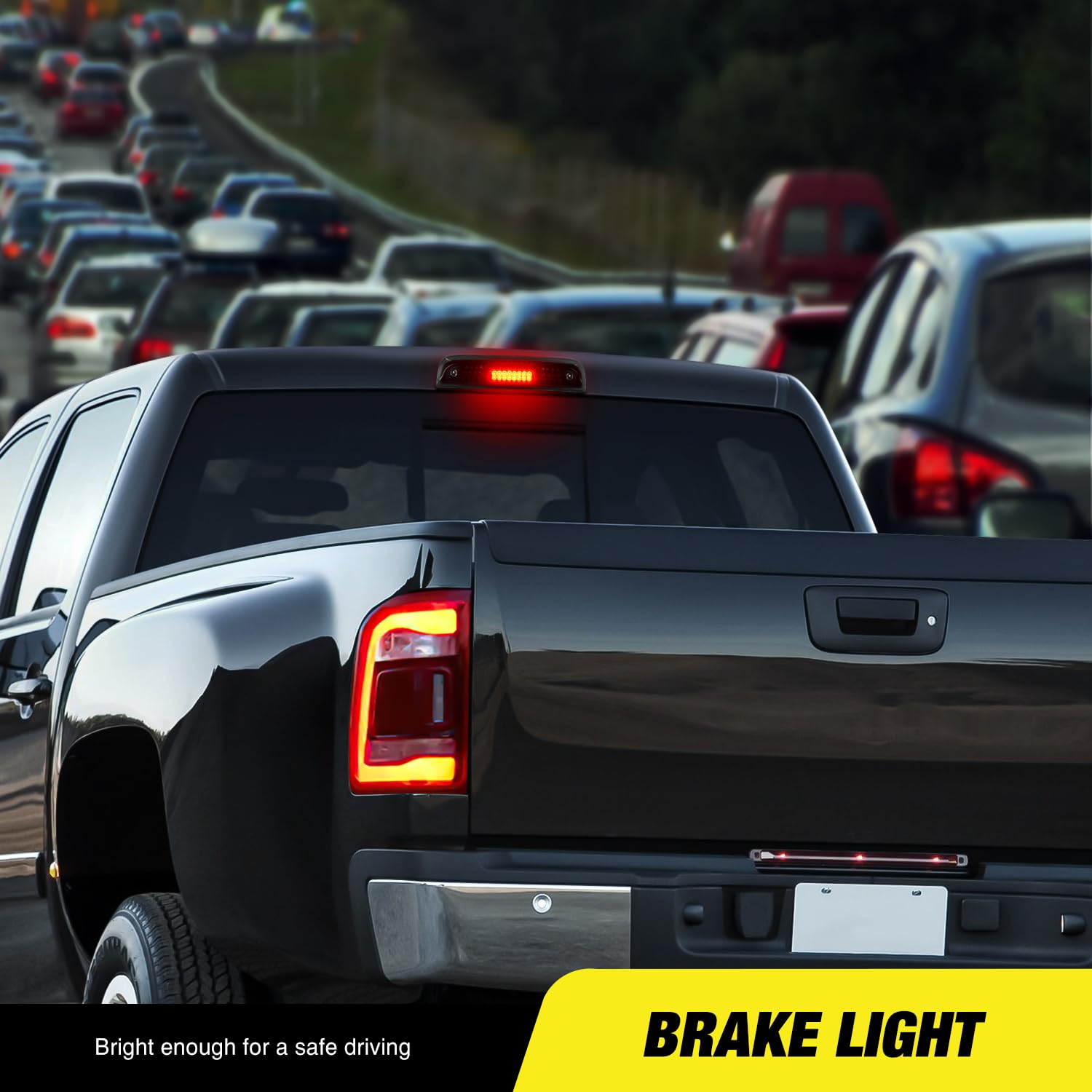 Nilight Third Brake Light High Mount 3rd Stop Reverse Cargo LED Lighting for Chevy Silverado GMC Sierra 1500 2500 3500HD 2014-2018 Pickup Truck Rear Cab Center Tail Lights