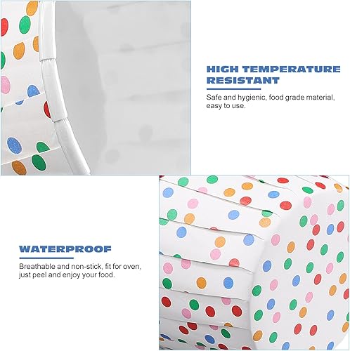 Miniatura 3 de Cabilock 100 tazas de papel para helado, cuencos de postre desechables con puntos, para tartas de papel, para hornear, suministros para fiestas