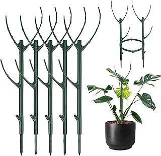 5 Pcs Stackable Plant Support Stakes Stem Holder Structures Frame & Plant Cage Support Rings Half Round for Sphagnum Twig Trellis Indoor Outdoor Potted Flower Other Climbing Plants Monstera