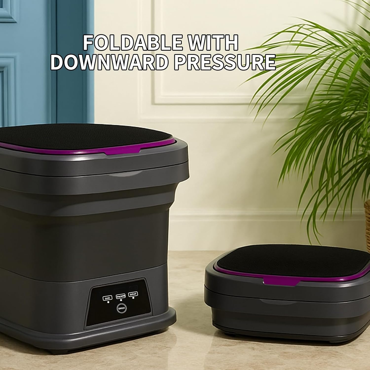 16l Portable Washing Machine, Foldable Ultra Quiet Three Mode Mini Convenient Washing Machine, Suitable for Cleaning Underwear and Socks, or for Dormitory and Travel Use