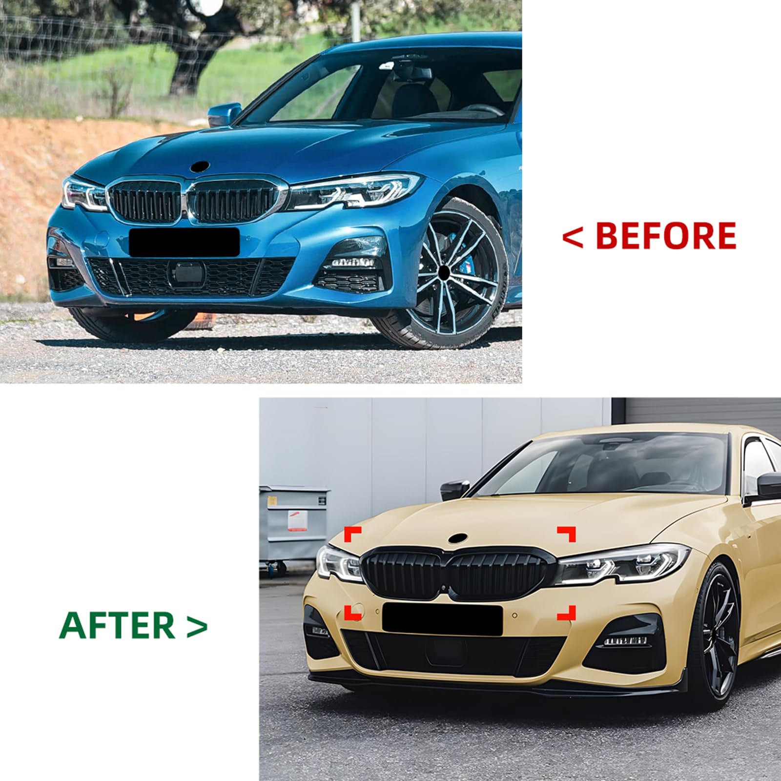 Amazon | 光沢ブラック フロントバンパー キドニーグリル BMW 3