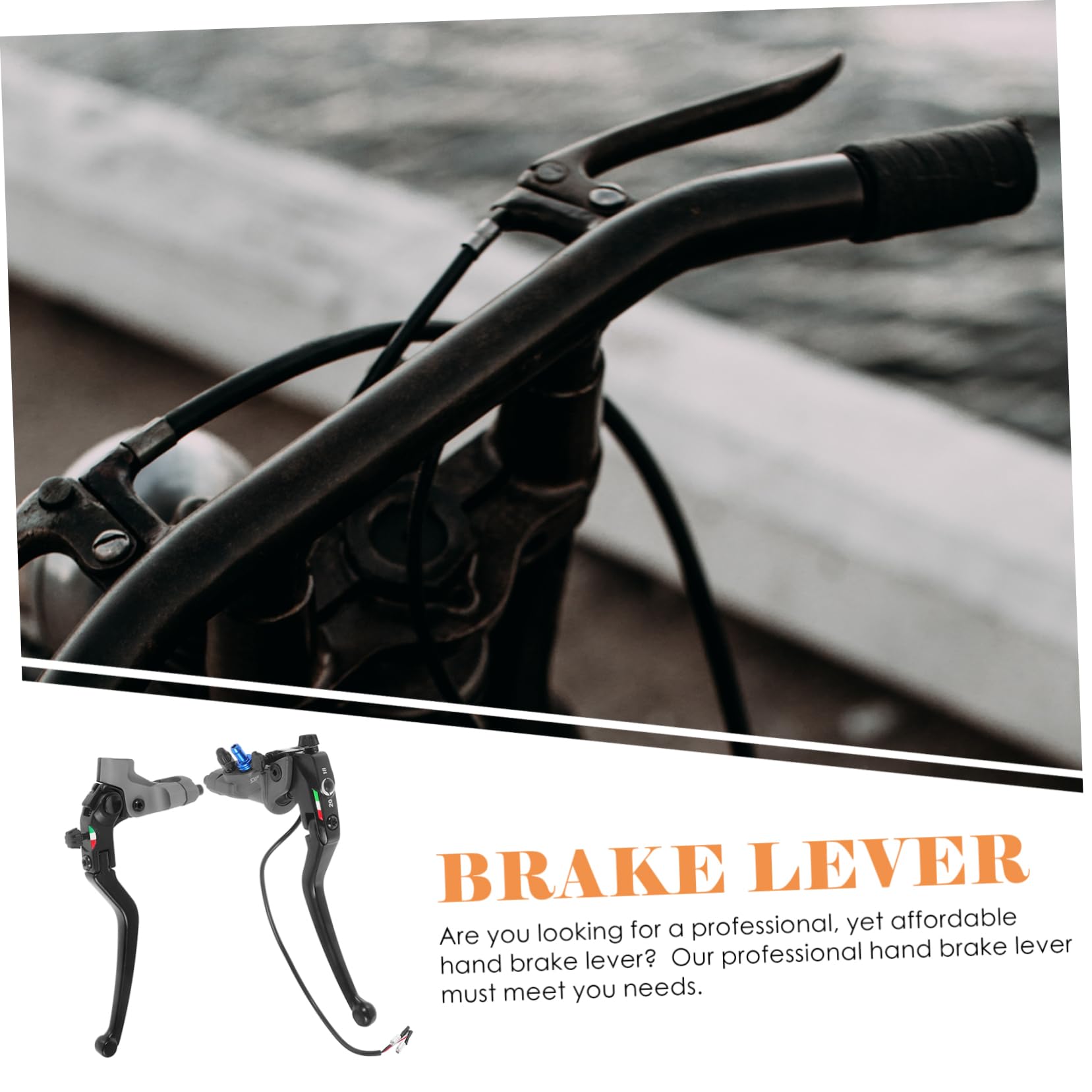 POPETPOP Levier de Frein de Moto en Aluminium, Paire Réglable Alésage de Pivot Usiné de Précision, Compatible Street Bike et Scooter, Équipement Moto Noir