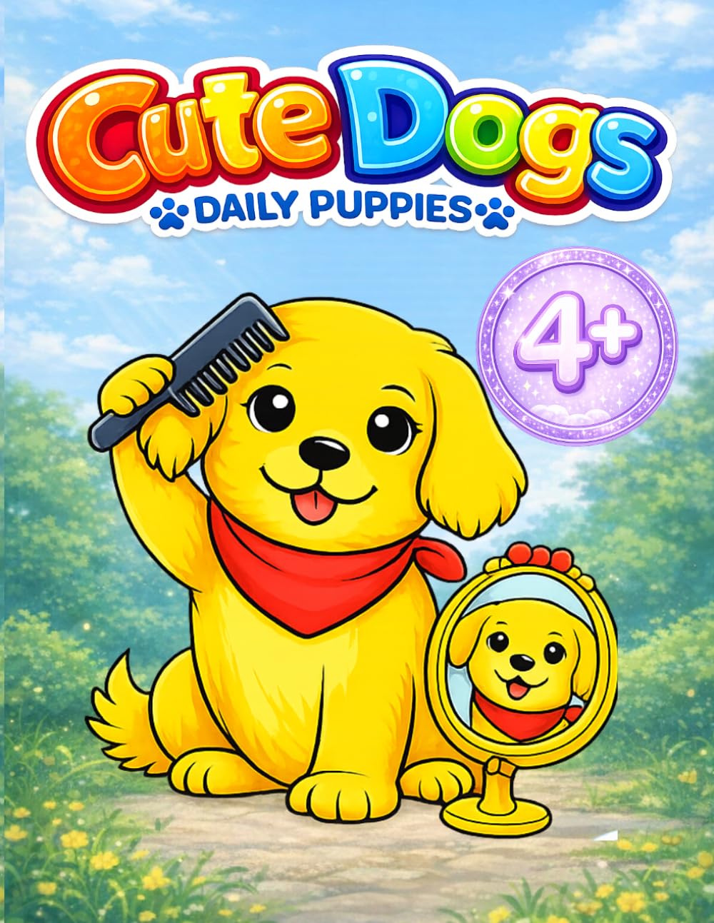 Cute Dogs Daily Puppies Coloring Book: Fun and Easy Puppy Coloring Book for Kids Ages 4+ 30 Simple and Cute Dog Designs (Cute Dogs Coloring Book)