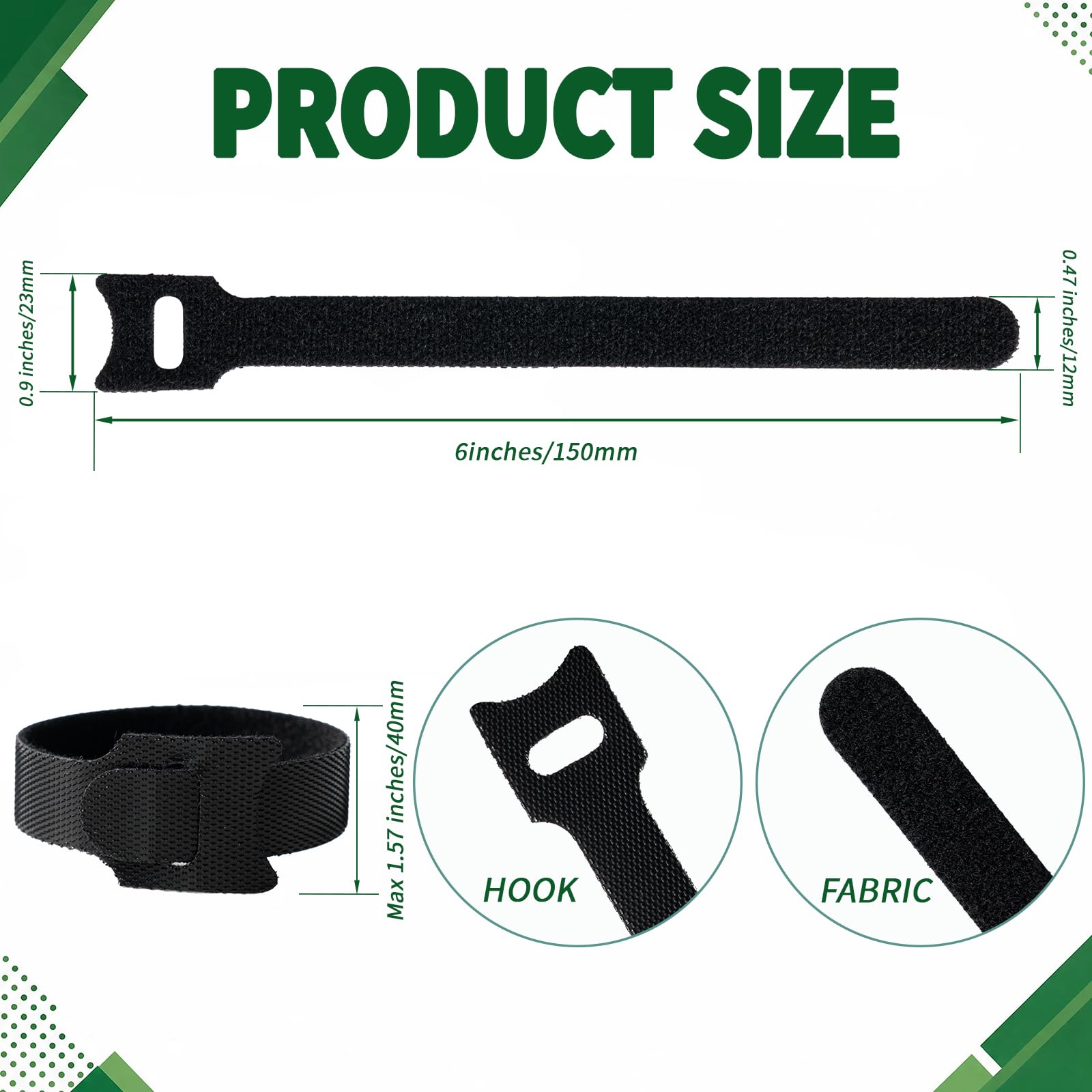 100 PCS Reusable Fastening Cable Ties
