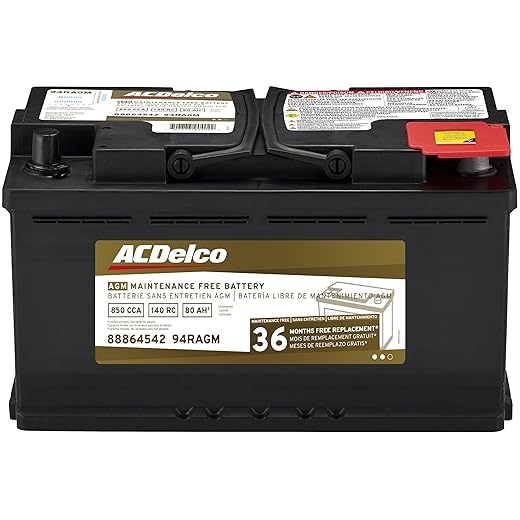 ACDelco Gold 94RAGM 36 Month Warranty AGM BCI Group 94R Battery