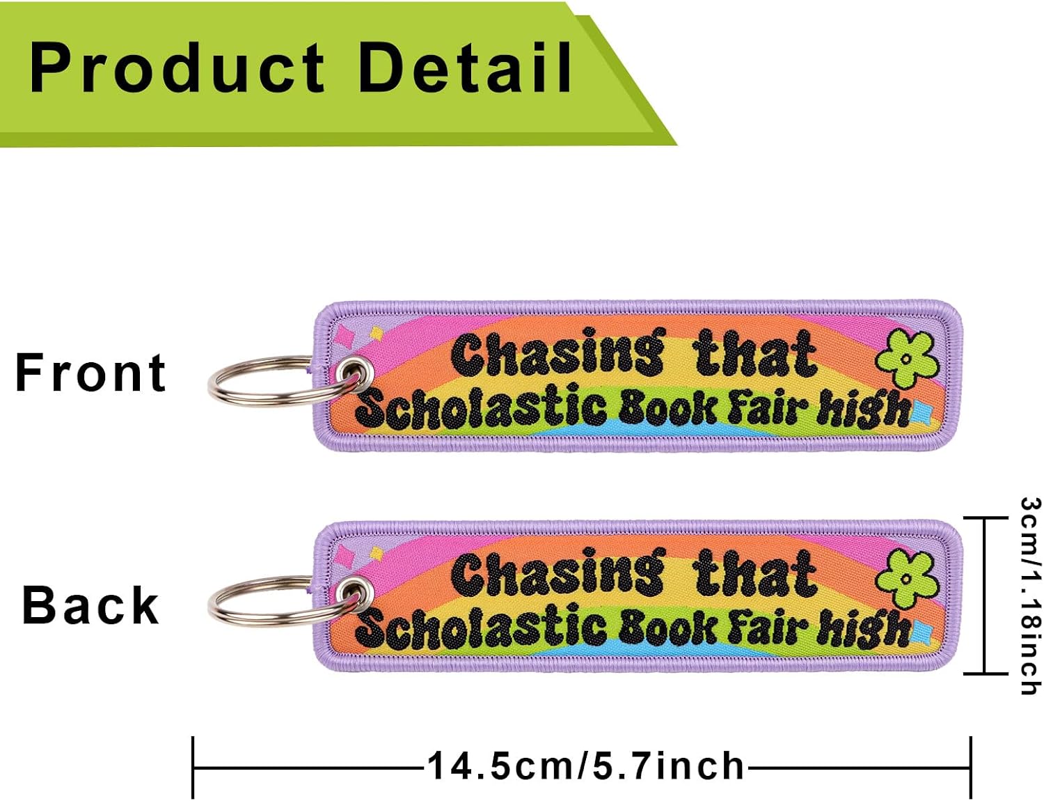 Woven Keychains (2-Packs) - Motorcycle Key Tag for Keys, Cars, Scooters, Aesthetic Key Chain for Women, Teacher, Men image 5