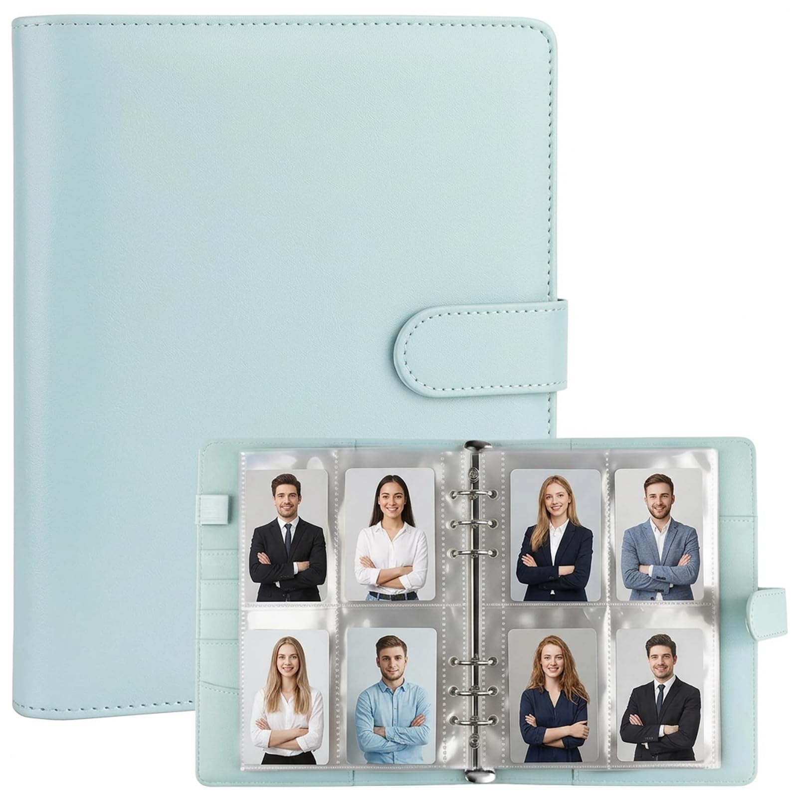 Photocard Binder, PU Leather Magnetic Closure Album, A5 Size Organiser for K-pop Photocards and Collectible Cards, Magnetic Buckle Closure for Organizing Trading Cards