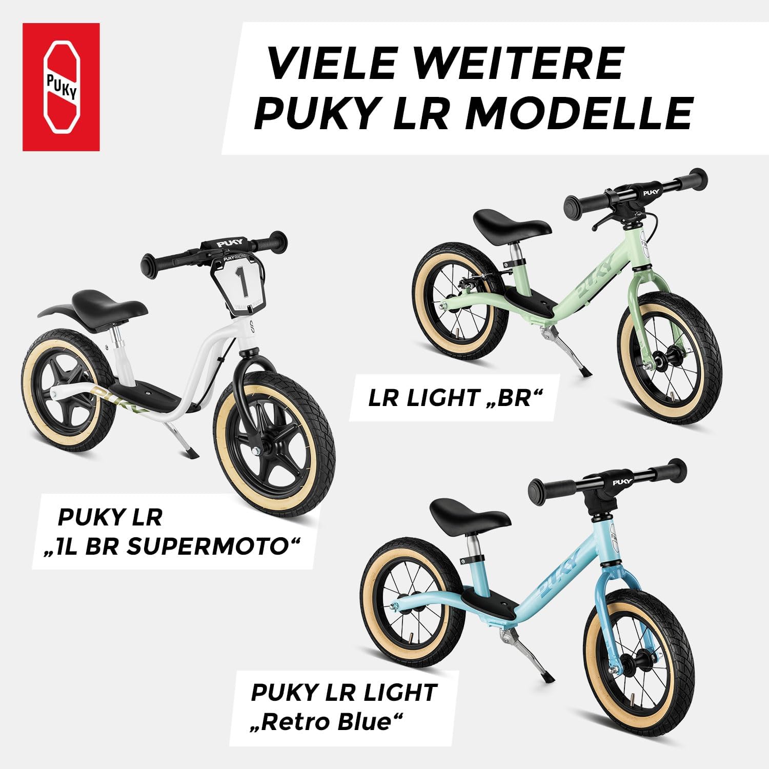 PUKY LR Trail PRO | Leichter Aluminiumrahmen | Sportlicher Ahead Vorbau | Luftbereifte Stollenreifen | Sicherheitspaket | Ideal für Gelände | Stylisches Numberplate Design | Ab 2 ½ Jahren