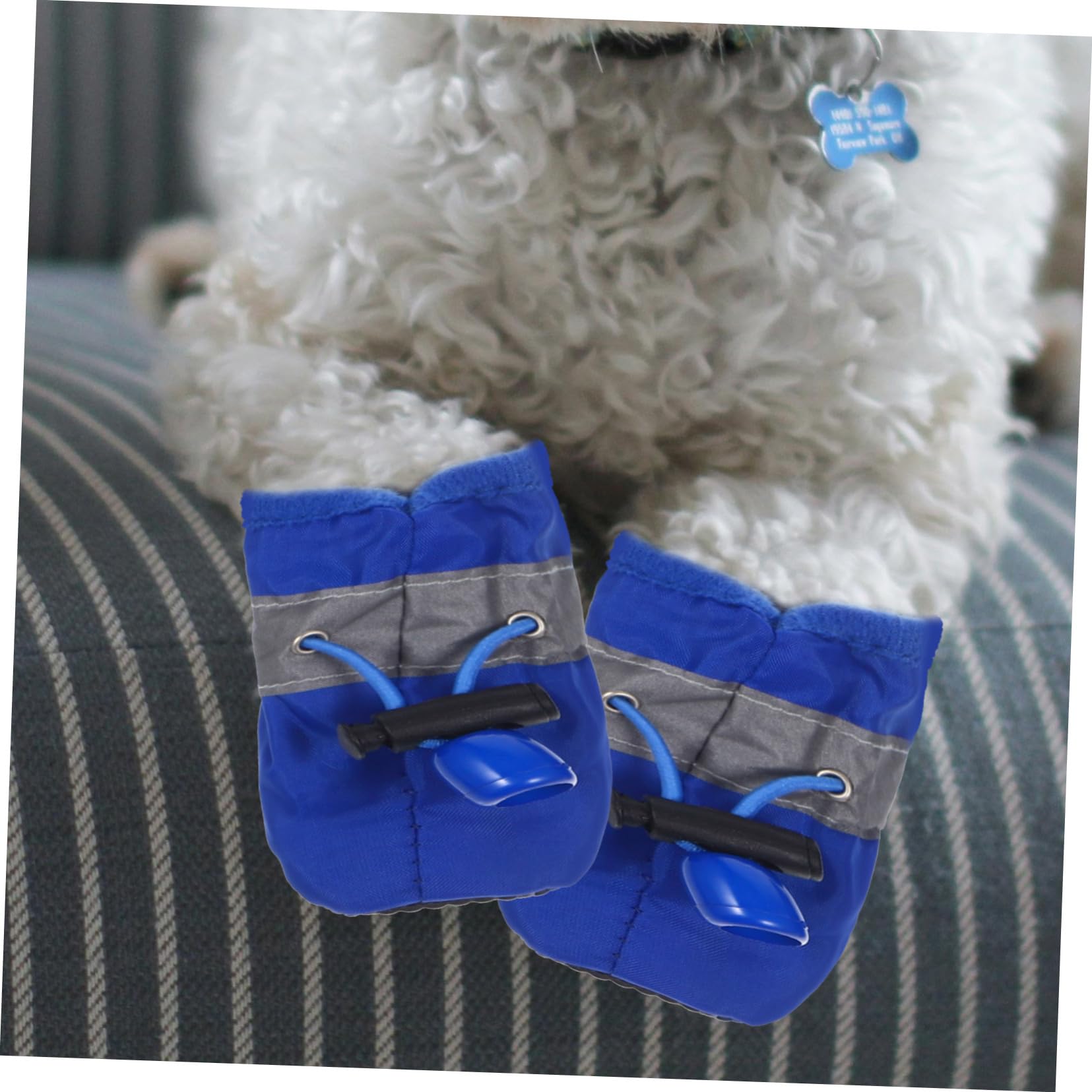 Baluue Lot de 4 bottes de neige pour chien - Bottes de pluie pour protéger les pattes - Chaussures pour chien - Chaussures pour chien de grande race - Bottes de neige d'été pour petite fille