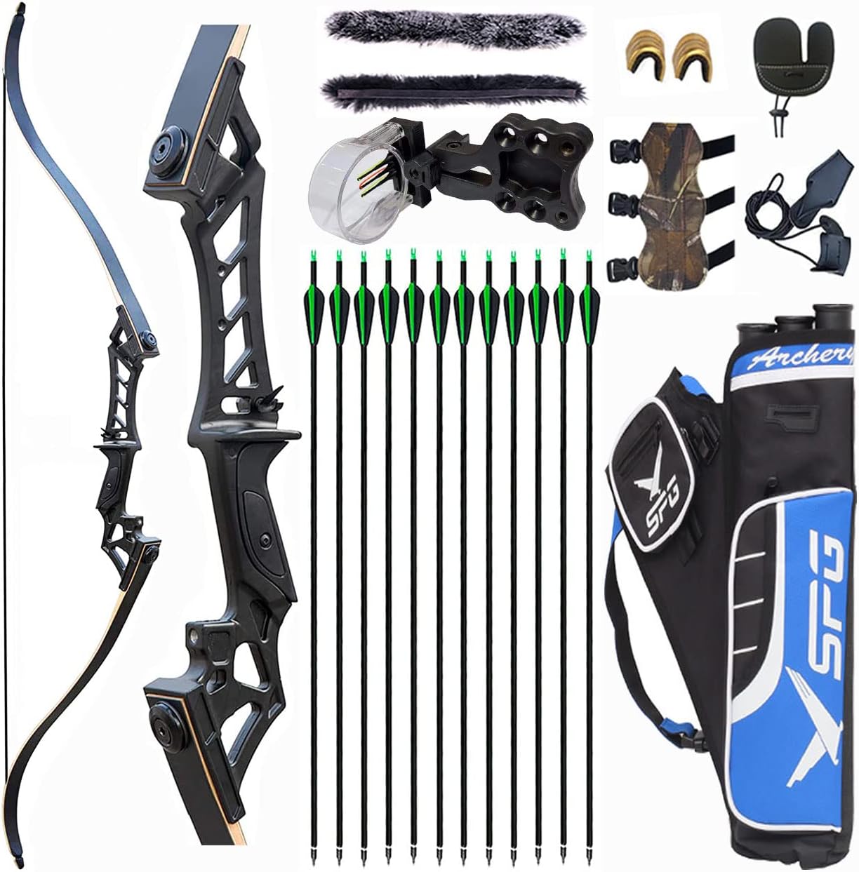 Vogbel 58" Archery Bow and Arrows Set for Adults Takedown