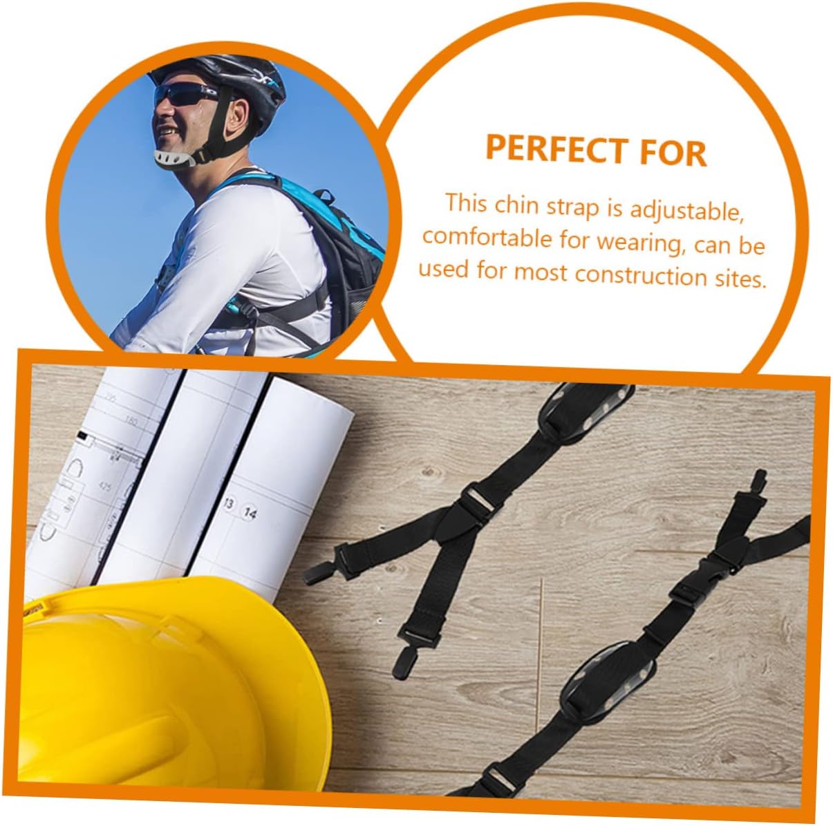 Generic 3pcs Helmet Chin Straps Hard Hat Protective Straps with Easy Installation Fit for Helmets Comfortable and Durable Design