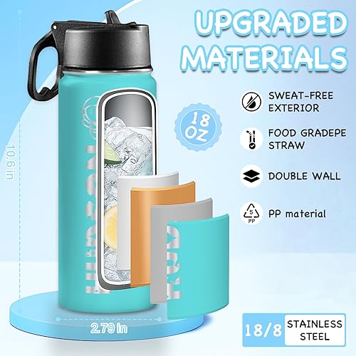 Miniatura 3 de Se envía desde Estados Unidos, botella de agua grabada personalizada para niños, botella de agua de acero inoxidable personalizada con nombre,