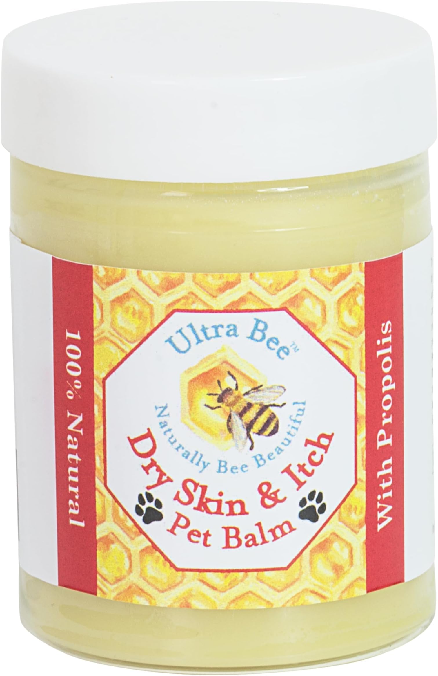 Ultra Bee Naturally Bee Beautiful Dry Skin and Itch Pet Balm - Sensitive, Allergenic Skin Conditions- Dogs/Cats/Pets 100ml