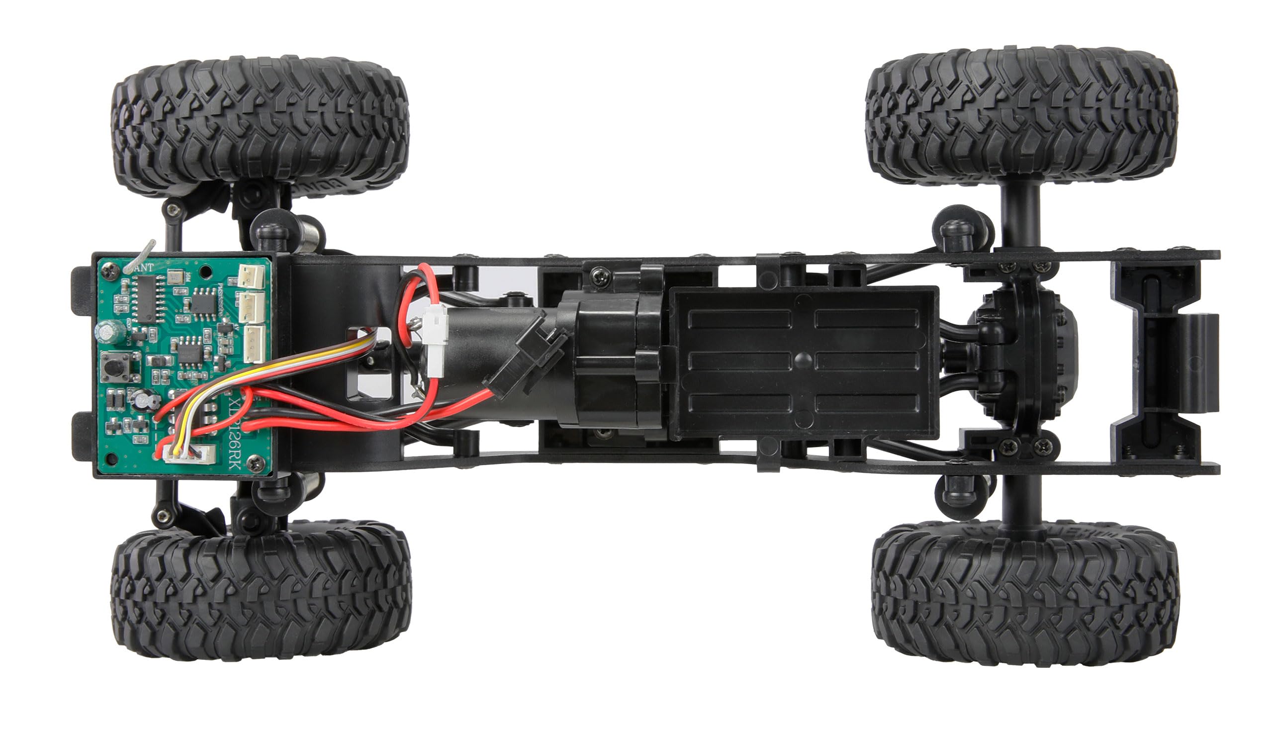 Amewi AMXRock Mini-D90 Scale Crawler 4WD 1:16 RTR żółty z pilotem zdalnego sterowania, akumulatorem, kablem do ładowania