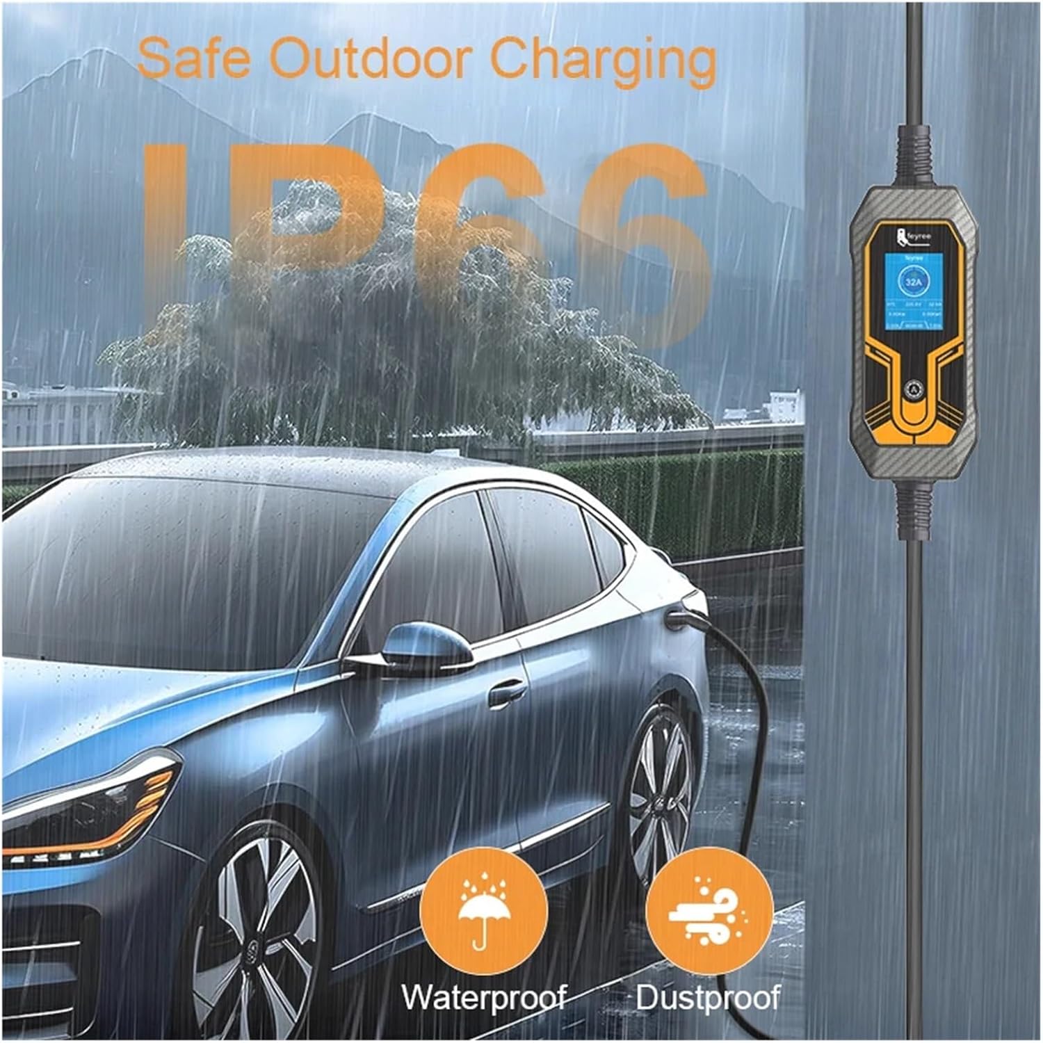 テスラ車用 feyree EV 充電器 3.5KW 16A feyree EV 充電器 ポータブルEV