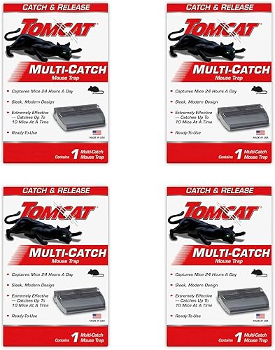 Tomcat Trampa para ratones Live Catch (1 caja de 4 trampas)