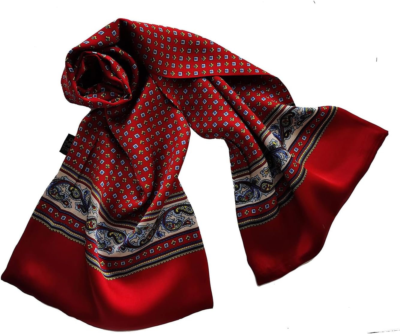 Mens 100 Silk Scarf Double Layers Fashion Wrap Neckerchief Formal Business Casual Party