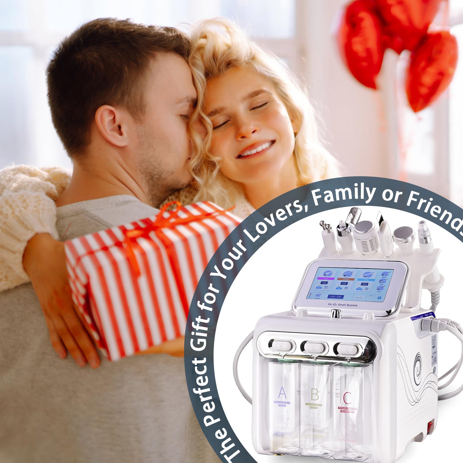Hydrogen Facial Beauty Machine with Smart Screen, 7 in