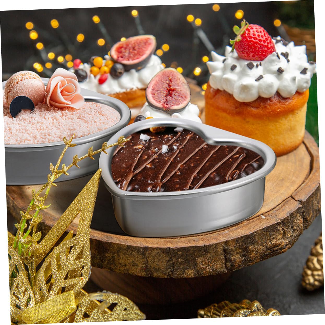IMIKEYA 5 Pièces Moule À Gâteau En Forme De Coeur Rôtissoire Poêle À Griller Plats De Cuisson Pour Four Moule À Gâteau En Forme De Coeur Moule À Gâteau En Forme De Coeur Petits Moules À