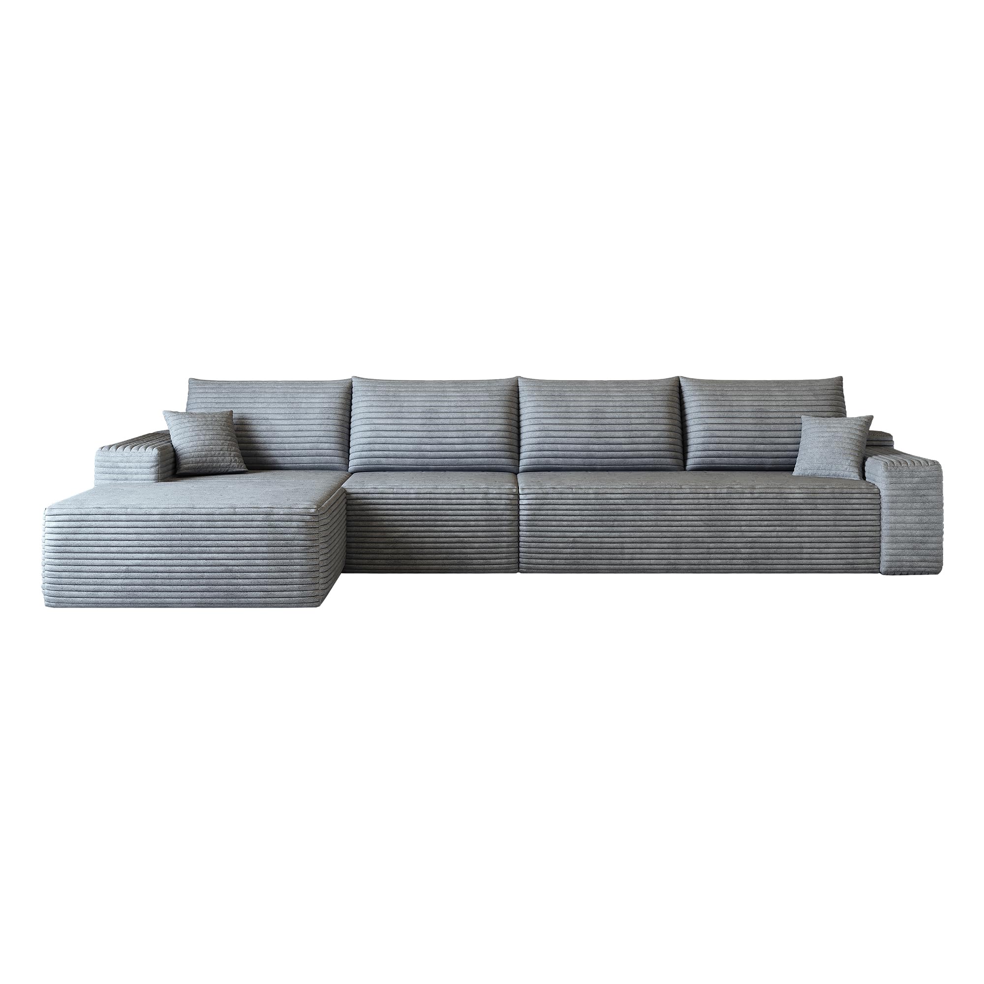 Sofa modułowa w kształcie litery L z szezlongiem, głębokie