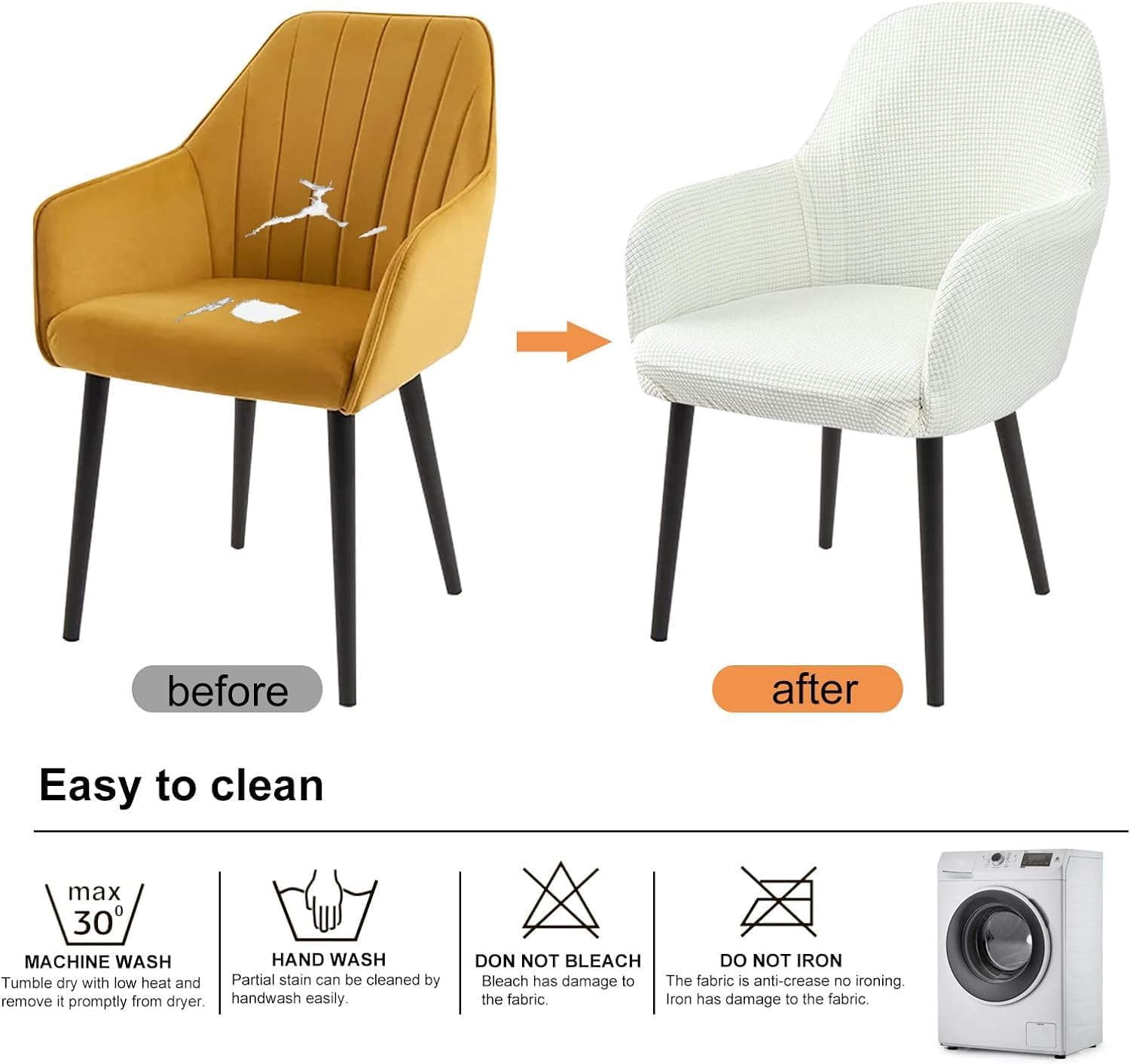 Velvet Dining Chair Covers Set of 4/6/2/1 with Wingback Arms Chair Slipcover Modern Bar Stools Covers Wing Back Chair Protector for Dining Room Banquet Decor,Wine red 1,2pcs