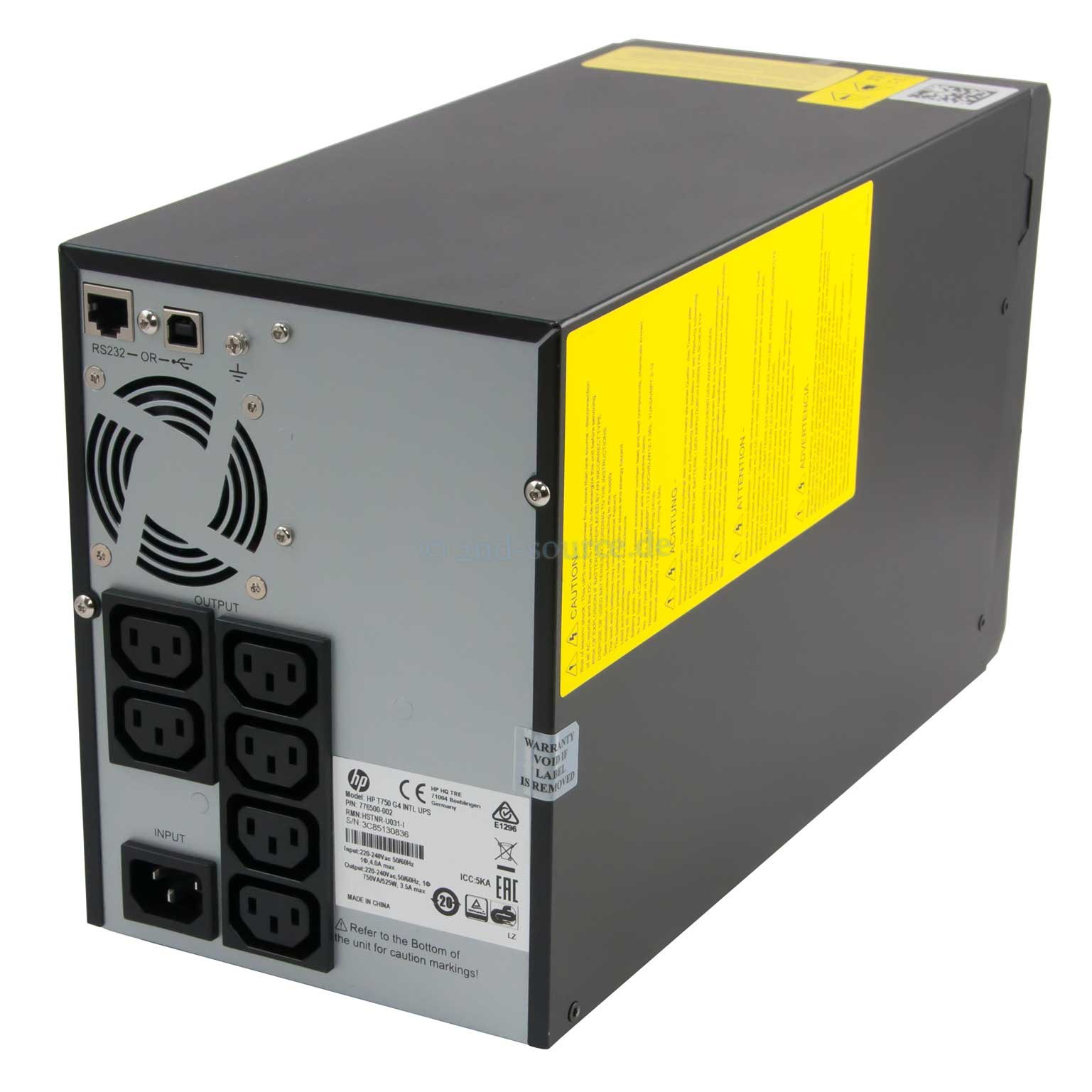 HP T750 G4 Intl Uninterruptible Power System J2P88A 796775-001