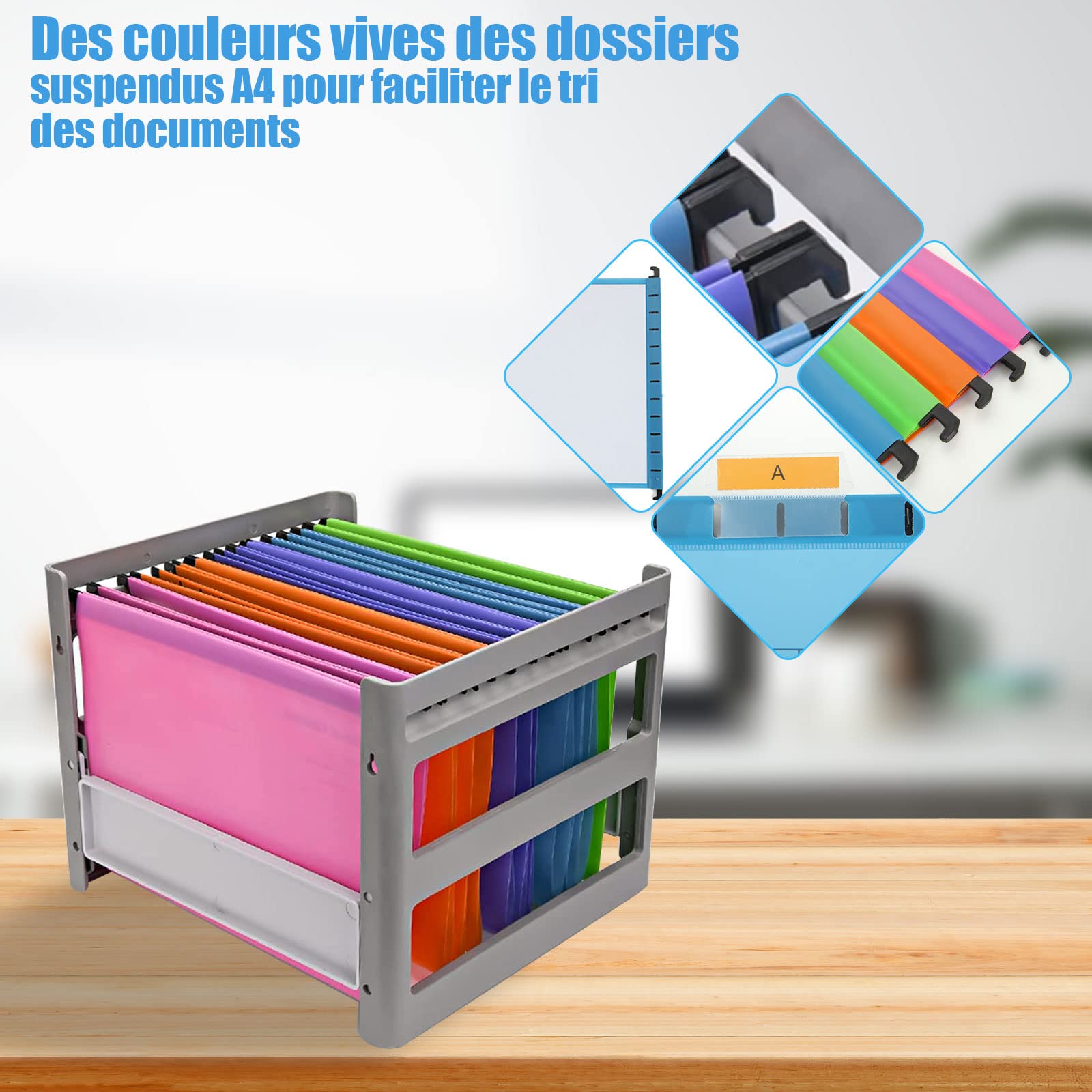 Cartelline Sospese A4 - 25 Pezzi In Polipropilene Con Etichette | Per Ufficio, Scuola, Casa - Foto 12