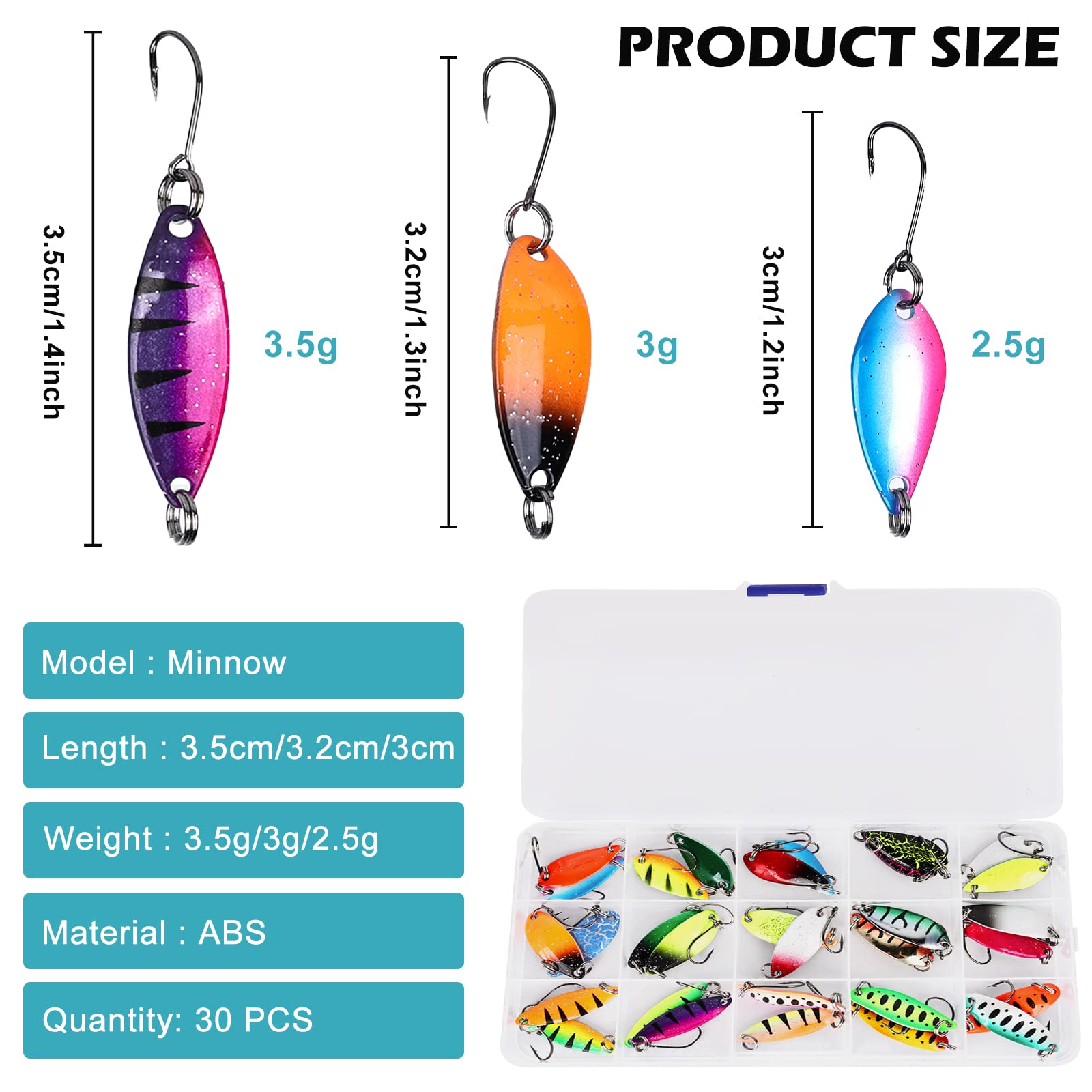 GIDWRIY 16 Pièces Cuillère Peche Truite,Leurres De Pêche,Cuillere Ondulante Peche Brochet,Leurre Artificiel,Leurres Pour Poissons,Kit D'appâts De Pêche Portable,Leurre Appâts Avec Sac De Rangement Cas