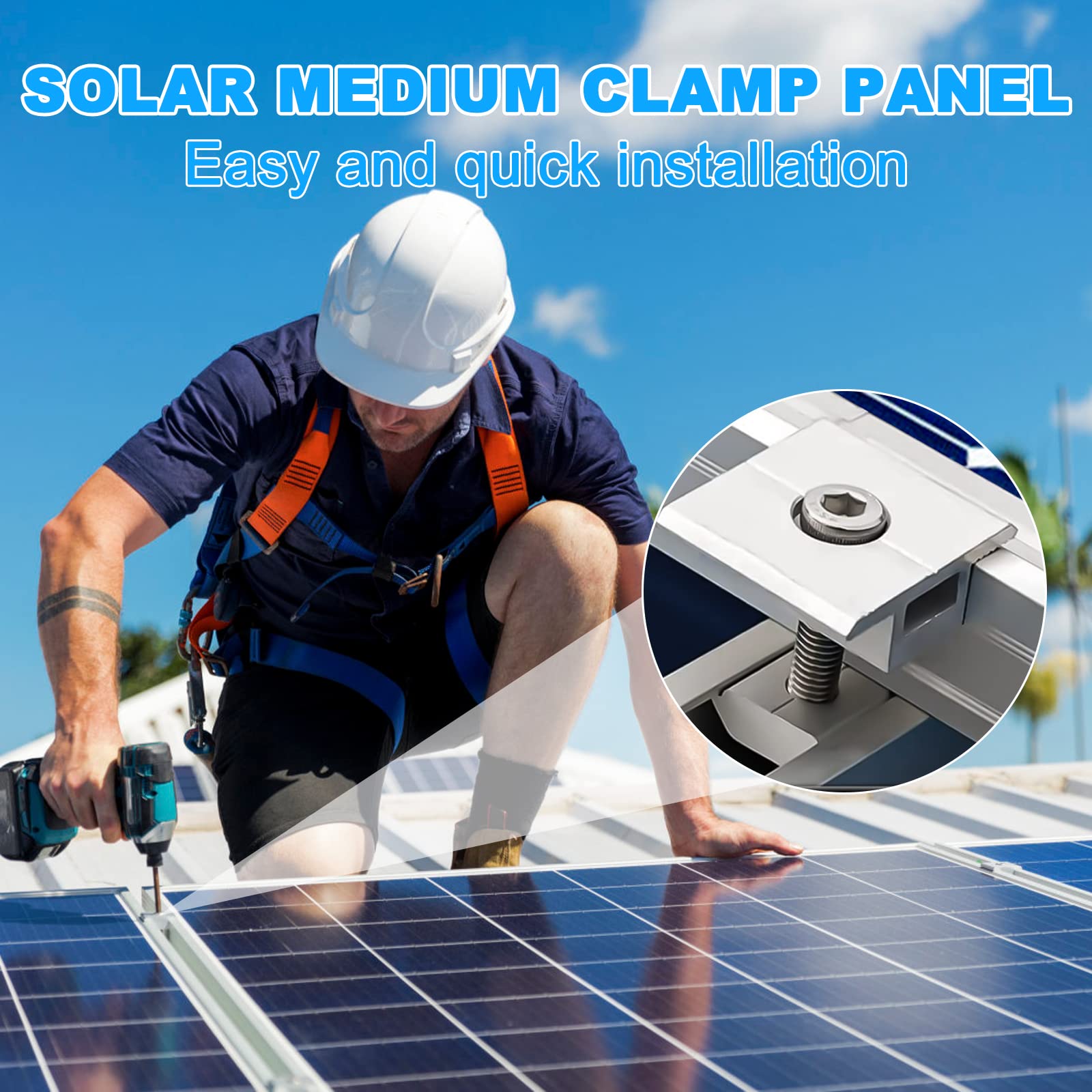 Morsetti Per Pannelli Solari - 6 Pezzi In Alluminio | Per Camper, Barca, Casa 30-45mm - Foto 3