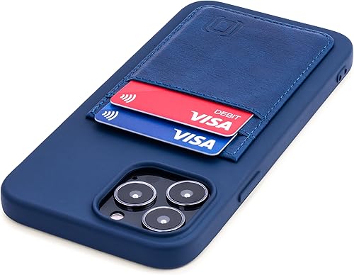 Dockem Funda tipo cartera para iPhone 13 Pro Max con carcasa de silicona líquida, placa de metal integrada para montaje magnético y 2 bolsillos para