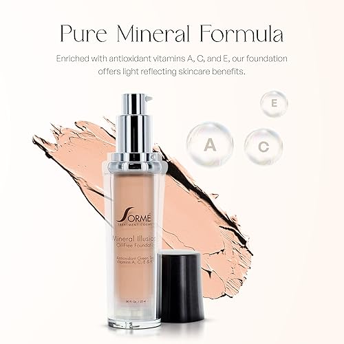 Miniatura 9 de SORMÉ Mineral Illusion Base líquida sin fragancia y aceite con protector solar no químico, fórmula mineral, hidratante con manteca de karité,