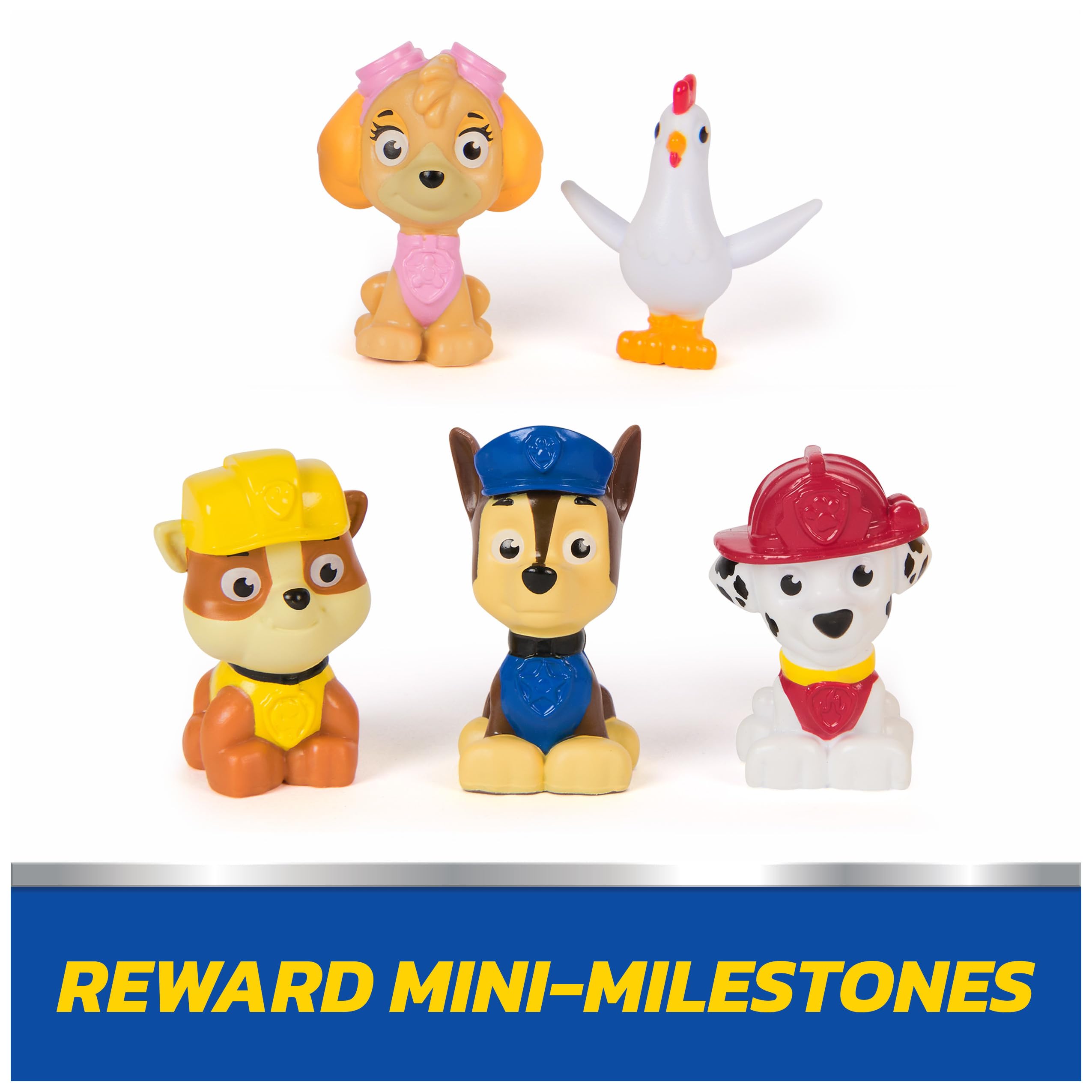 Paw Patrol Rewards Box, 8 Mini Figures, 2 Animal Figures, 4 Sticker Sheets & 1 Pup Squad Racer, Kids Toys for Boys & Girls Ages 3 and Up