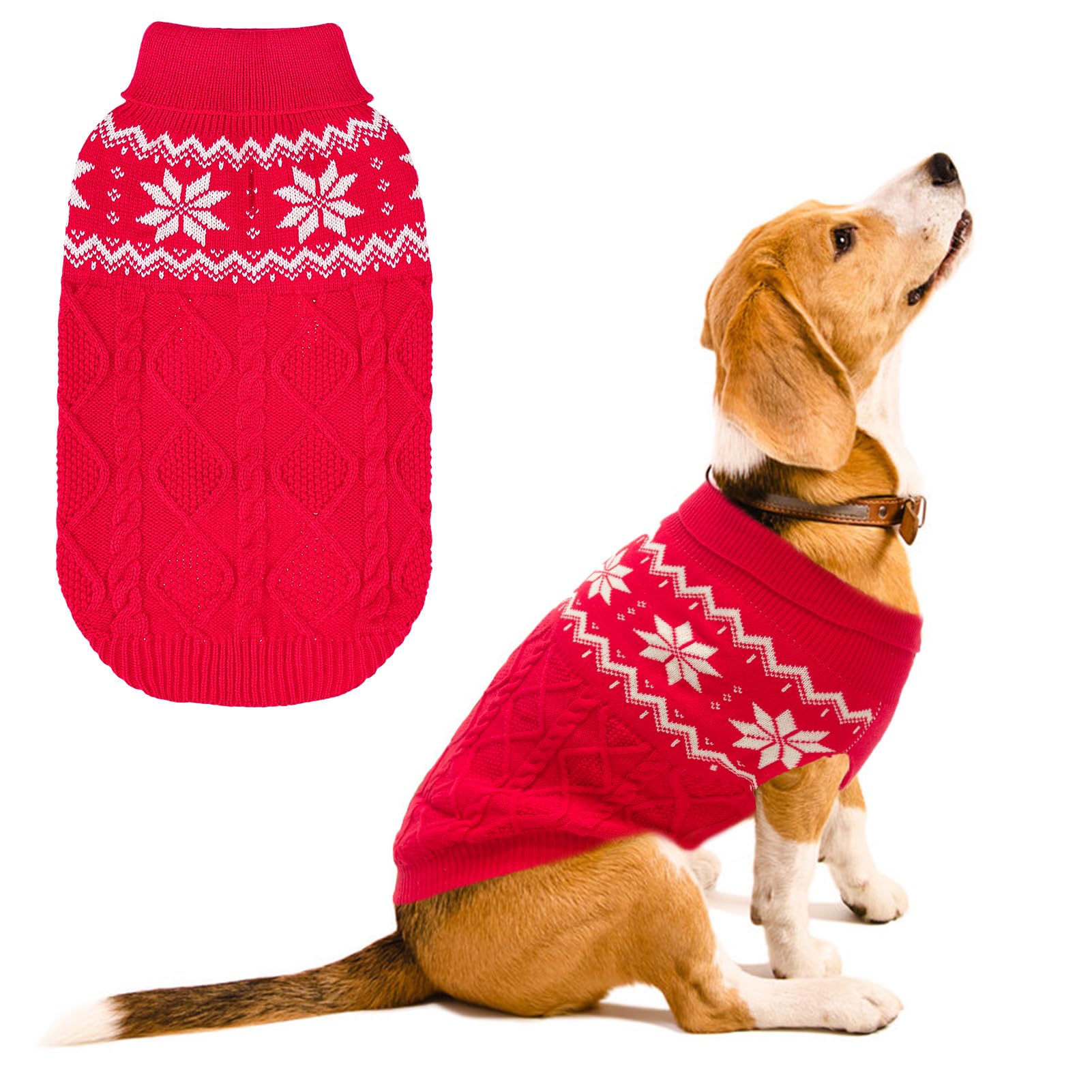 Pull d'hiver chaud pour chien, vêtement en tricot classique doux pour chiot de toute taille