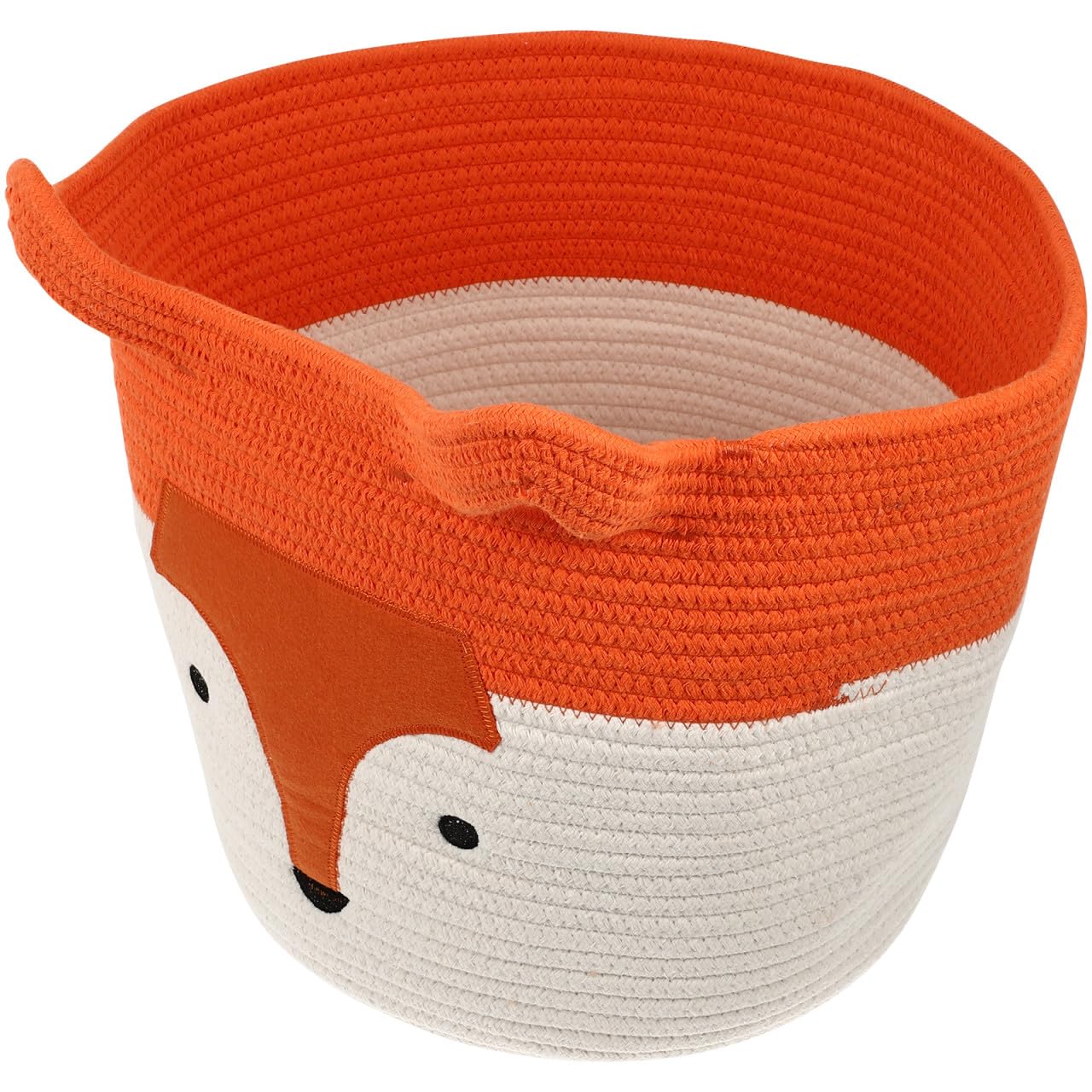 Panier de rangement tressé en forme de renard pour organisation de maison