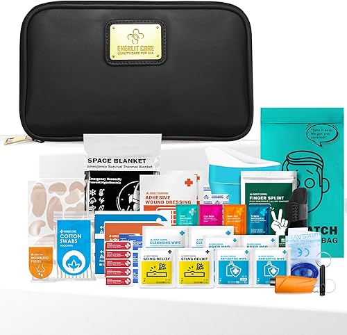 Miniatura 12 de Kit de primeros auxilios para el coche con suministros de emergencia, equipo de supervivencia que incluye rompevidrios, bolsa de orina desechable,