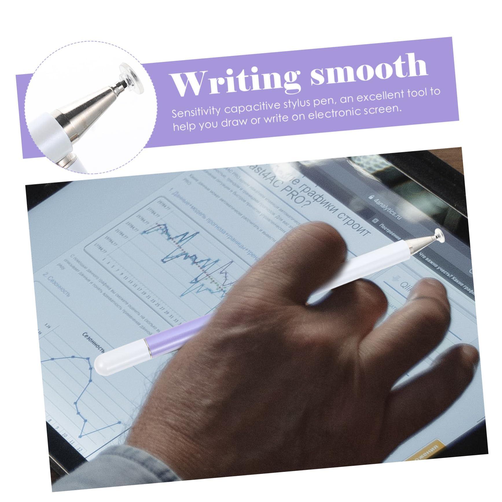 Uonlytech 4piezas Lápiz Stylus Capacitivo De Alta Sensibilidad para Pantalla Táctil Compatible iOS y Tablets Diseño De Color Degradado