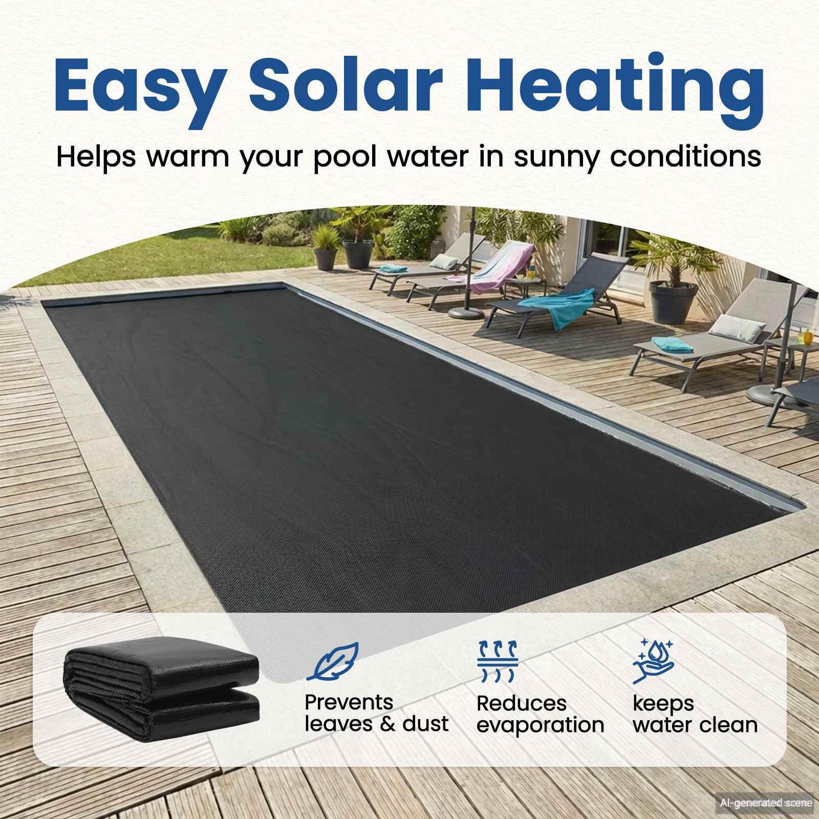 vidaXL Cobertor Solar para Piscina 600 x 300 cm 200 μm, Tapa de Piscina Cuadrada, Solar, Ligero, ecológico, se Ajusta Perfectamente, Protege del UV