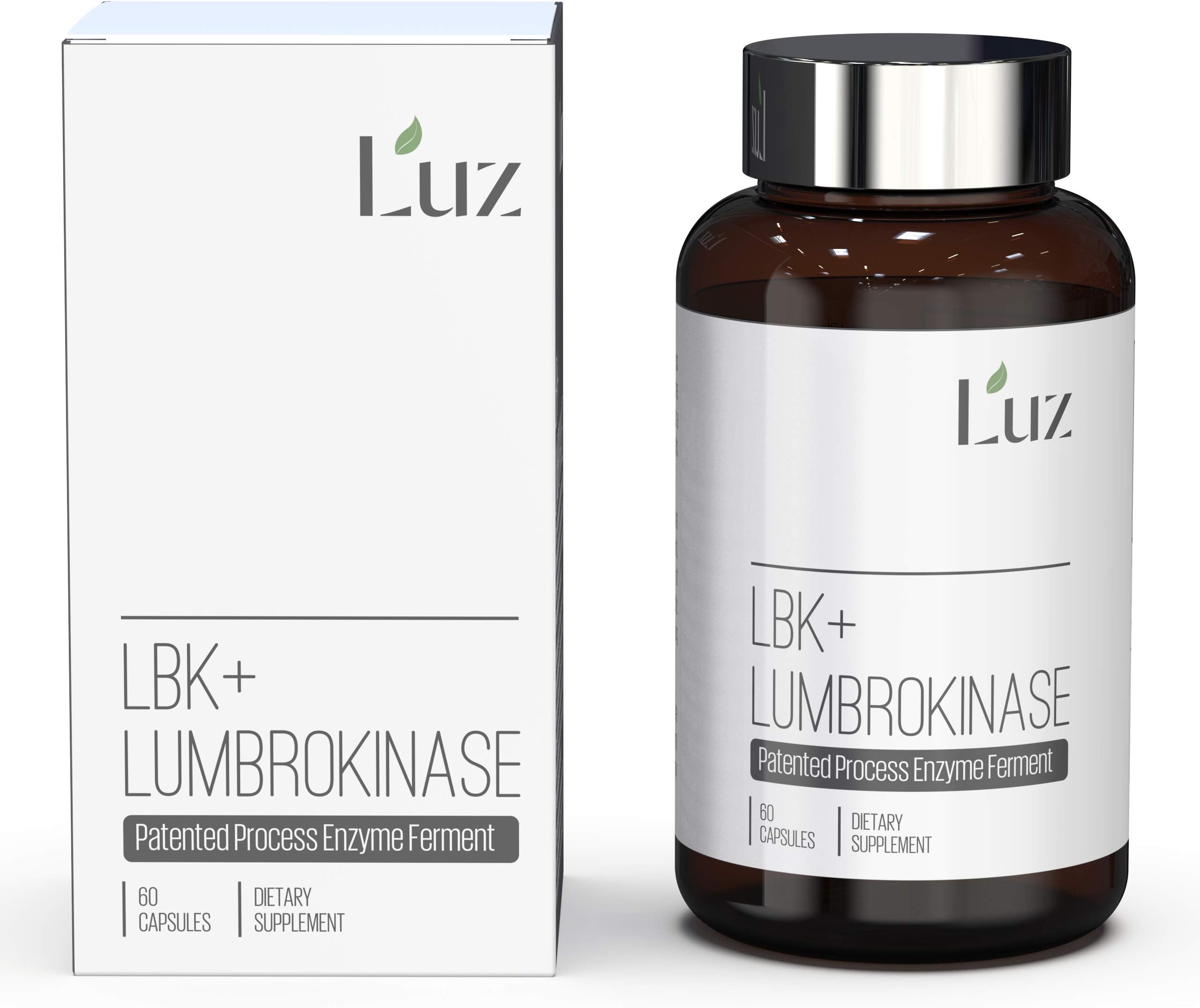 Luz LBK+ Lumbrokinase - Patented Process - 60 Capsules