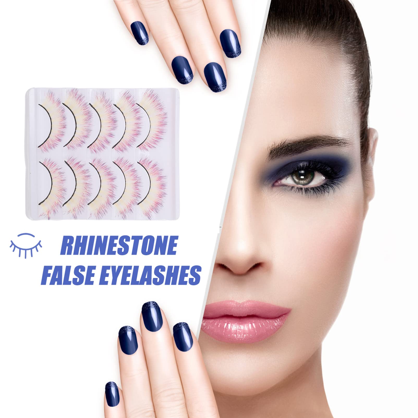MAGICLULU 5 Set Di Ciglia Finte Ciglia Finte Soffici 3d Extension Per Per Trucco Per Donne Comode Da Indossare Per Cosplay Halloween Fotografia 5 Paia*5