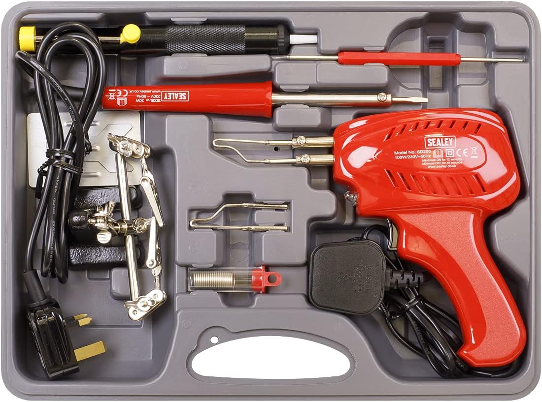 Sealey SD300K Soldering Gun/Iron Kit 8pc 230V