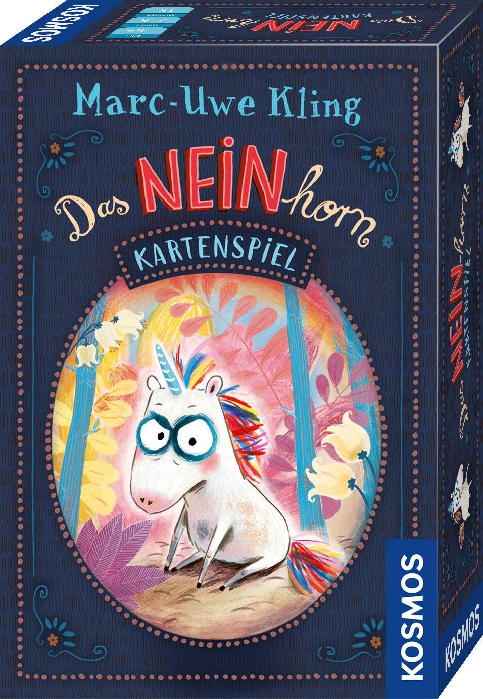 KOSMOS 680848 Das NEINhorn - Kartenspiel, Das Spiel zum bekannten Kinder-Buch, lustiges Kinderspiel ab 6 Jahre, für 2 bis 6 Spieler, in praktischer Open & Play Magnet-Box