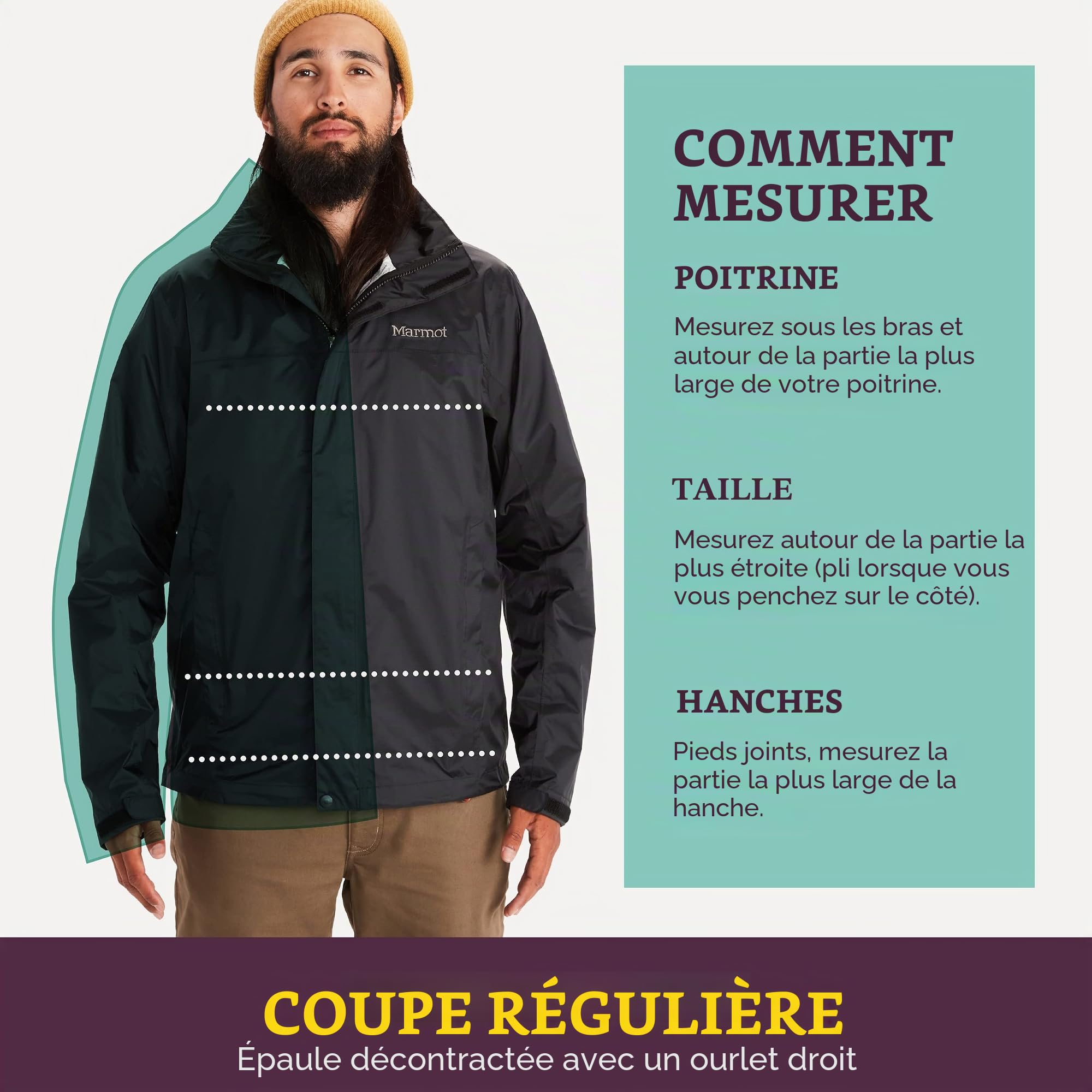 Marmot Men's PreCip Eco Jacket, Waterproof Jacket, Lightweight Hooded Rain Jacket