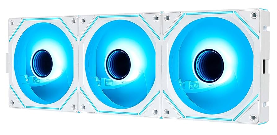 Kit 3 Fans | Rise Mode | Magneto Pro Reverse White | 120mm