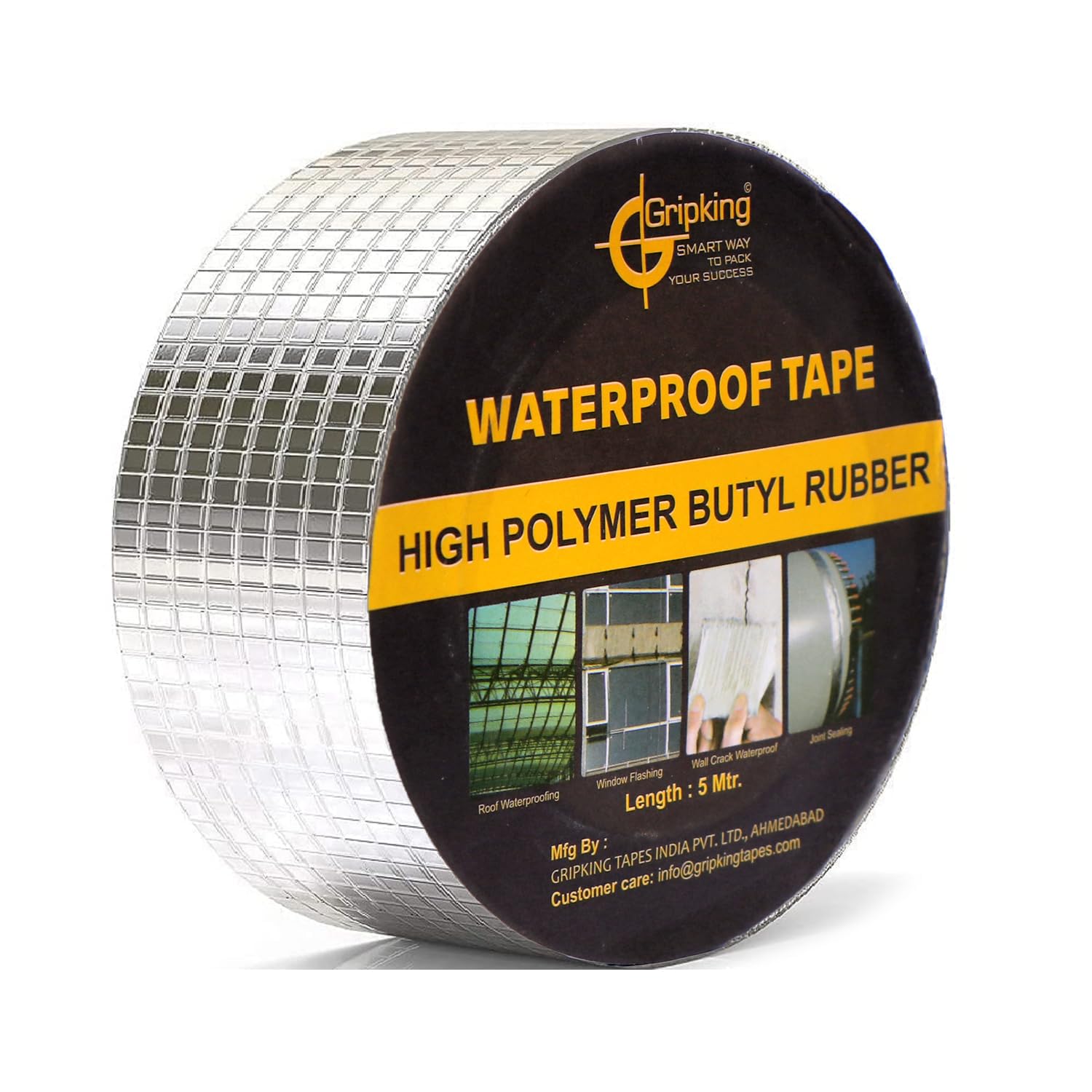 GRIPKING Waterproof Repair Tape for Pipe Leakage, Roof Water Leakage Solution, Aluminium Foil Tape, Waterproof Adhesive Sealing Butyl Rubber Tape, 5cm x 5m, Silver (B0D9S3BXNY) Amazon Price History, Amazon Price Tracker