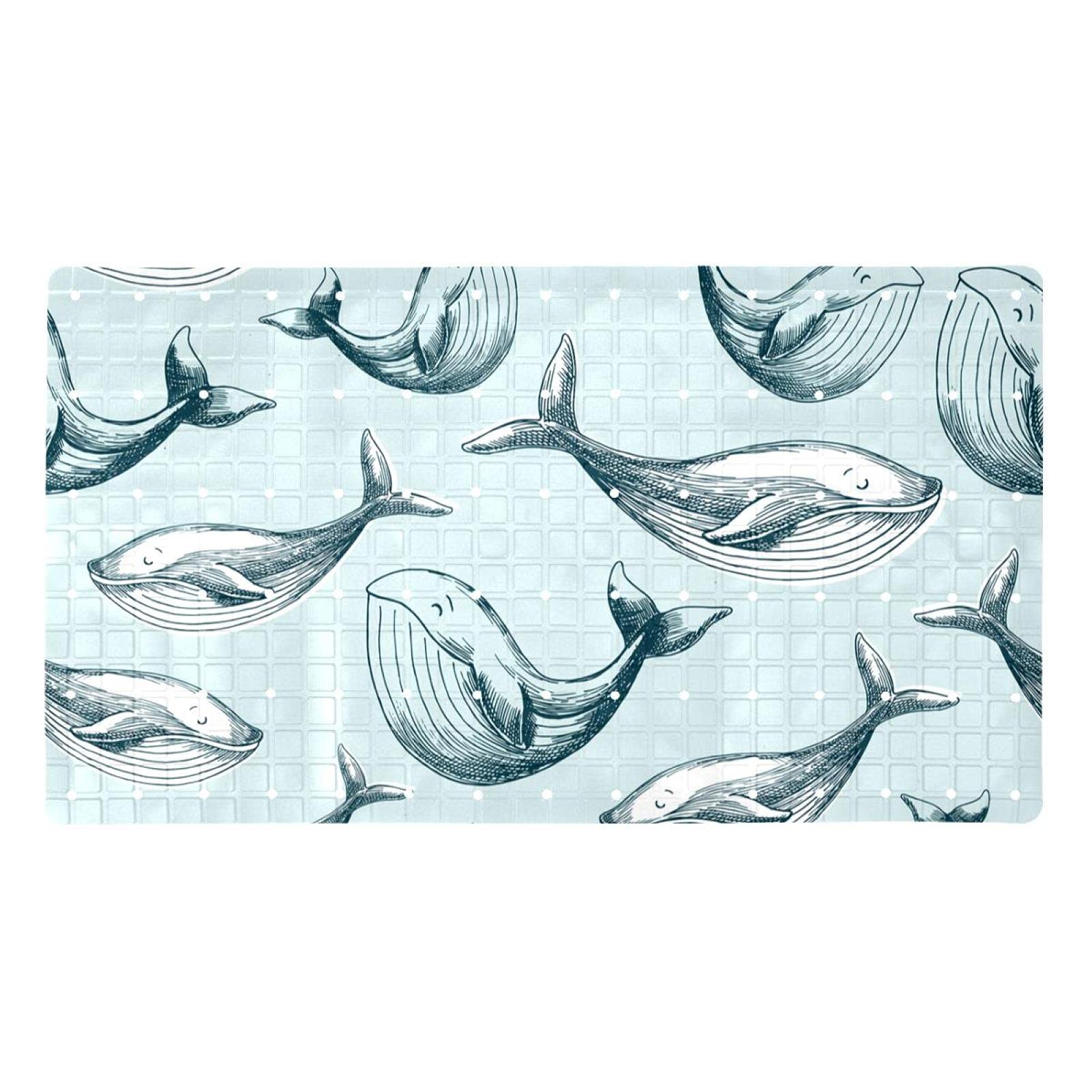 Tapis de baignoire antidérapant bleu pour sécuriser le bain des personnes âgées