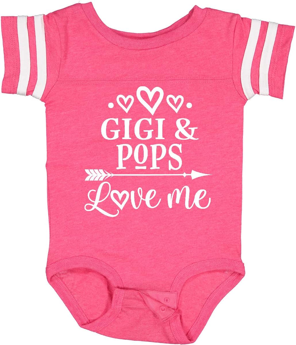 inktastic Gigi and Pops Love Me Baby Bodysuit