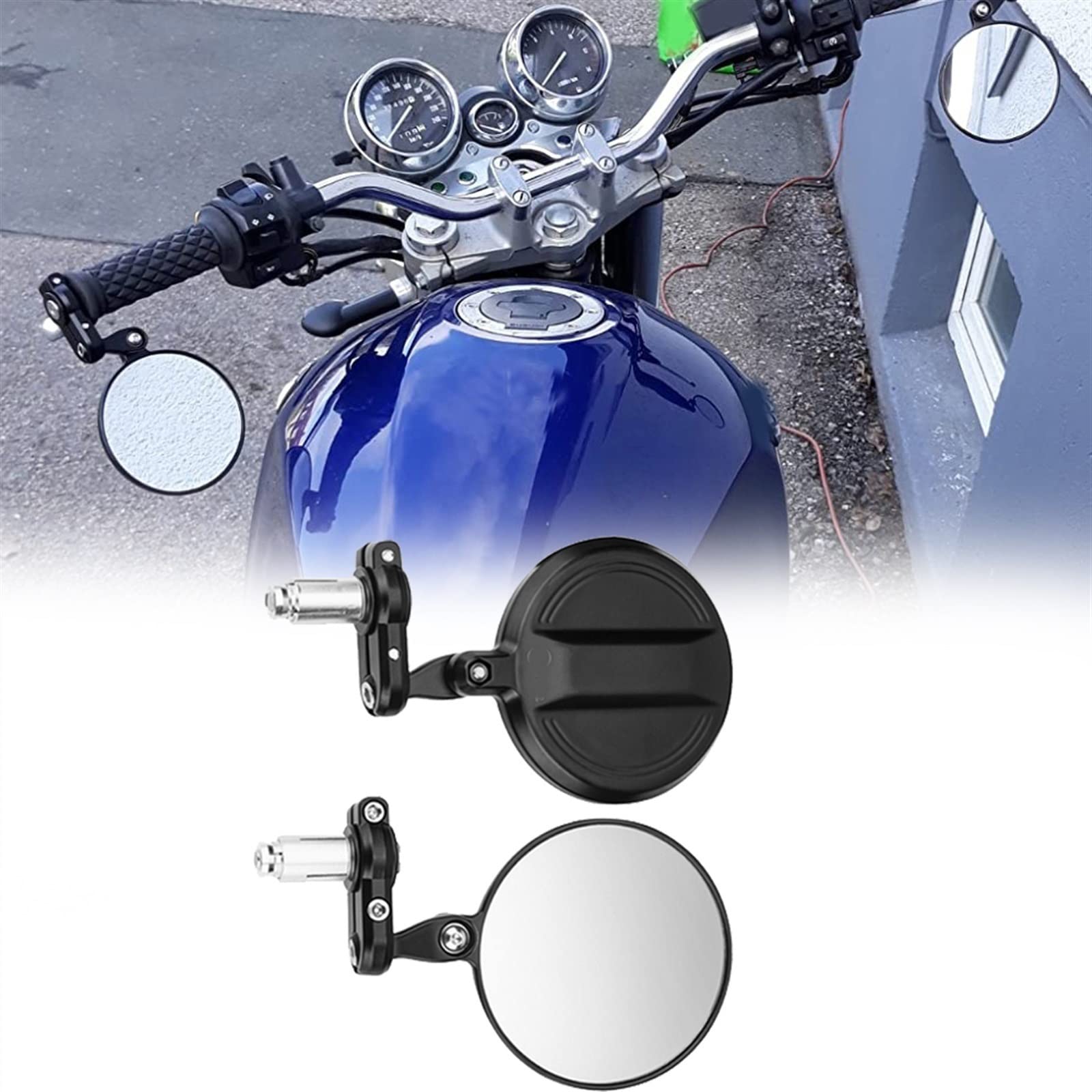 Rétroviseur Rétroviseurs De Rechange pour Rétroviseurs De Moto pour Yamaha MT07 MT09 MT10 R1 R3 TMAX 530 TMAX 500 Tenere 700 (Color : Bundle2)