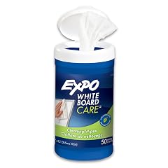 EXPO Whiteboard Care Dry Erase Wipes Unscented 8 x 5 5 50 Count